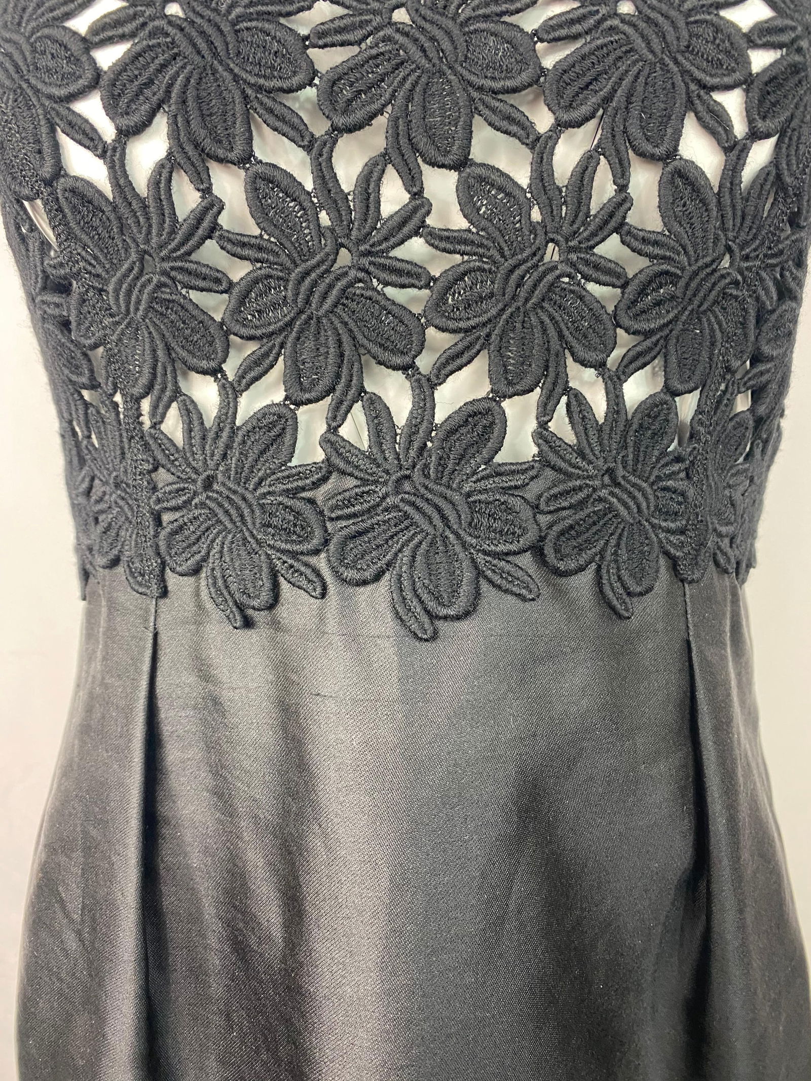 Valentino Little Black Crochet Mini Dress Size 42/ 8 - 18