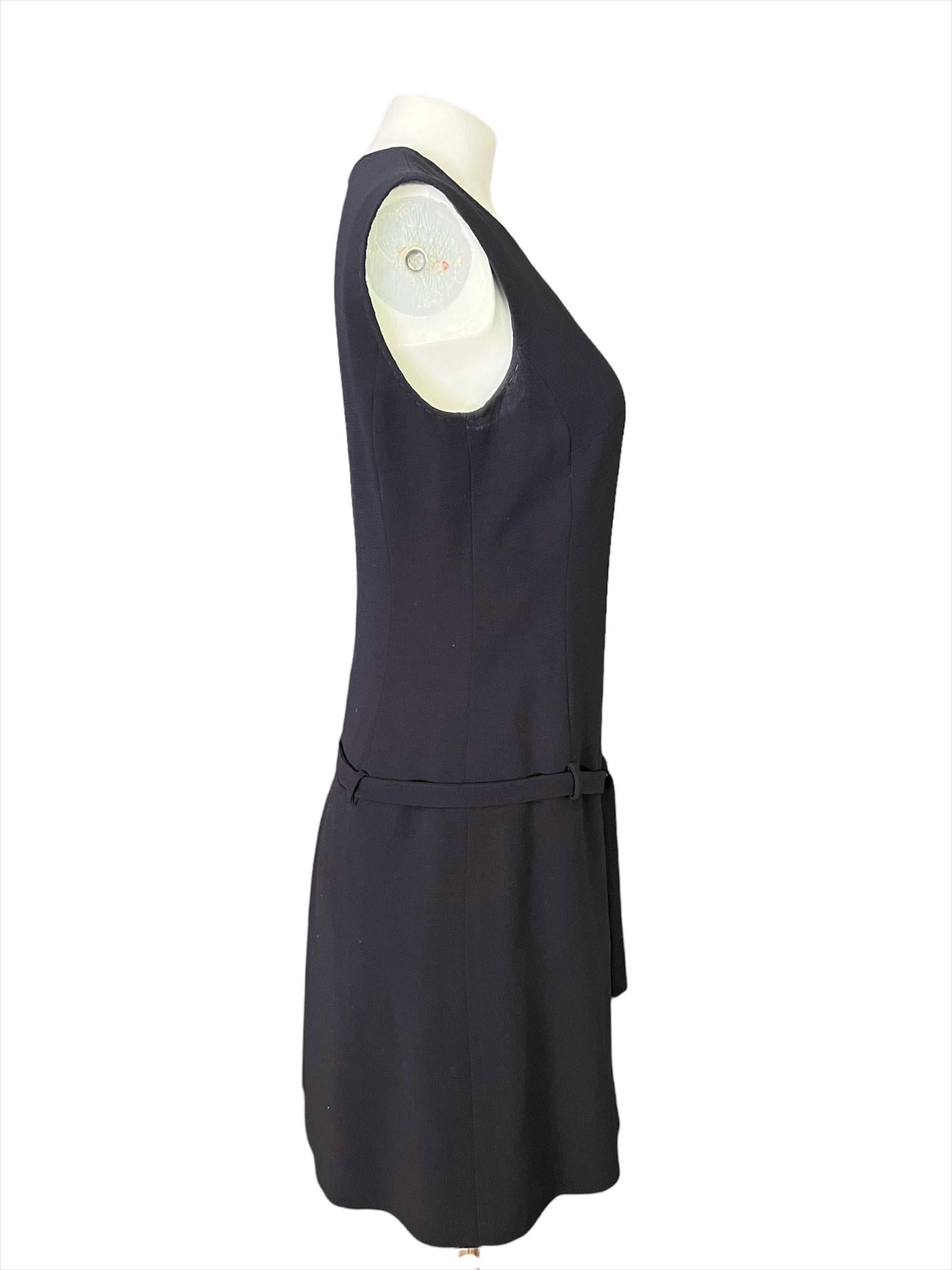 Max Mara Navy Wool Mini Dress, Size 6 - 9