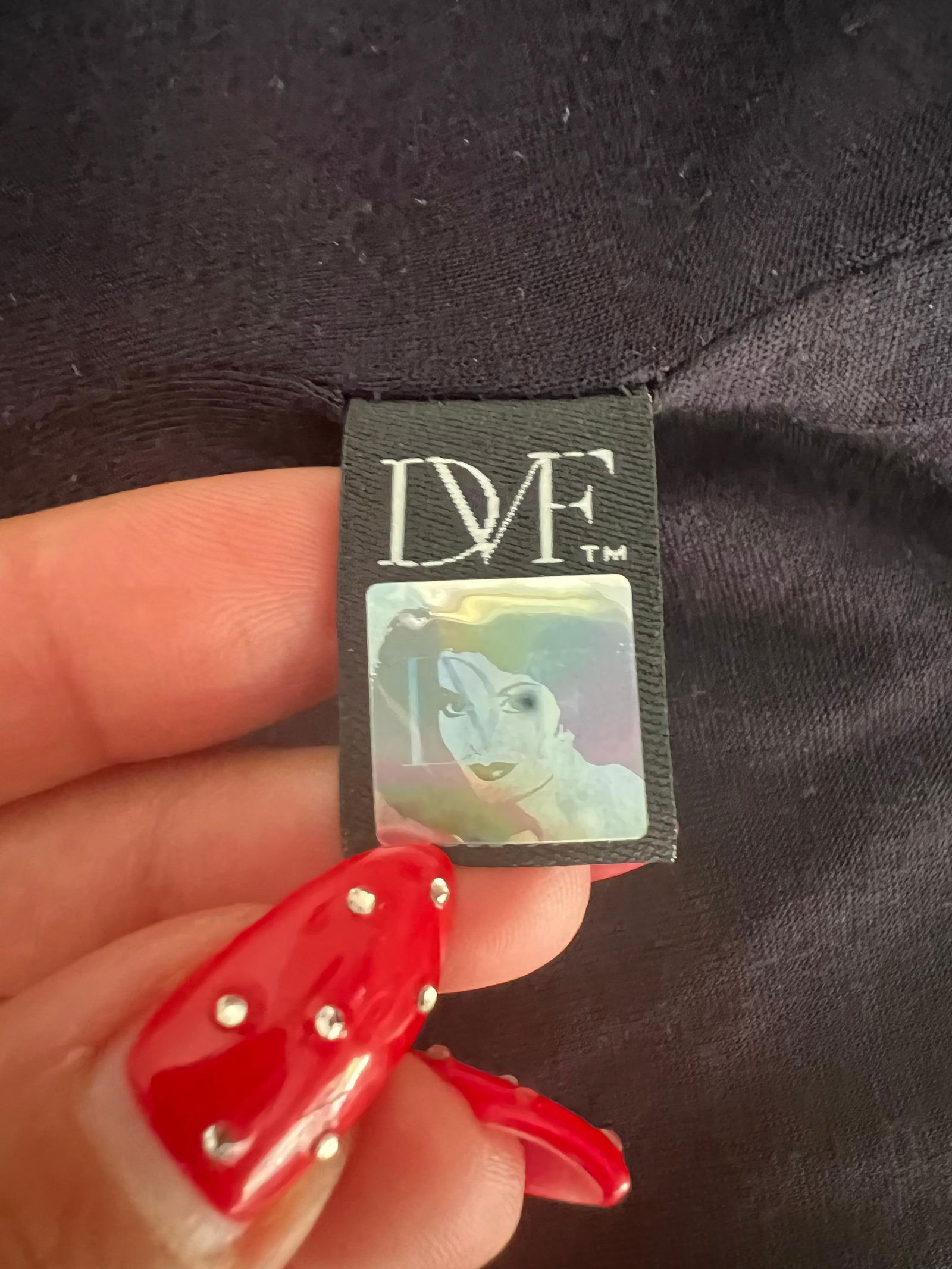 Diane von Fürstenberg Navy Lace Mini Dress, Size 8 - 3