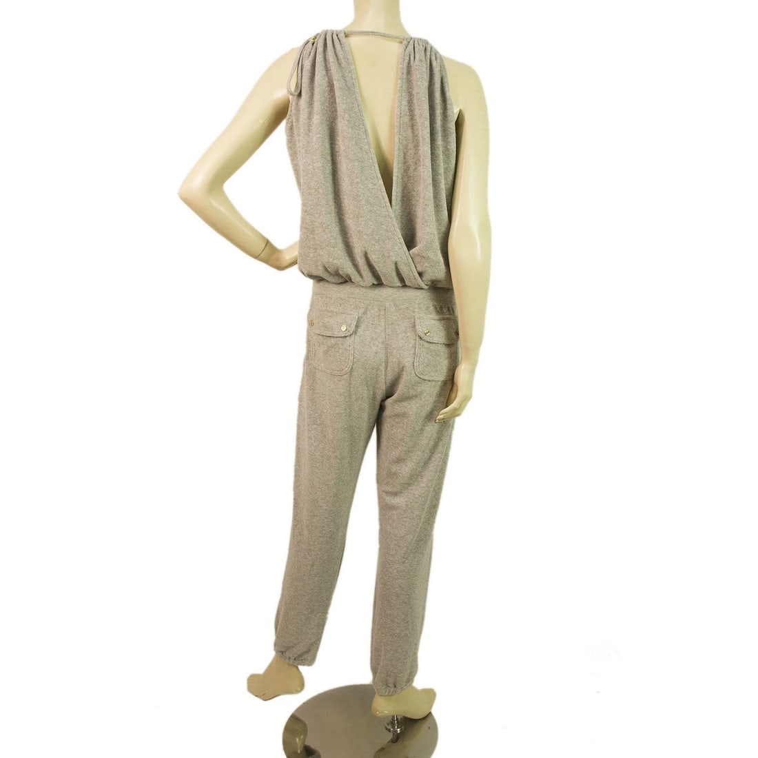 Sugarfree Women’s Grey Cross Over Sleeveless Jumpsuit - SzM - 2