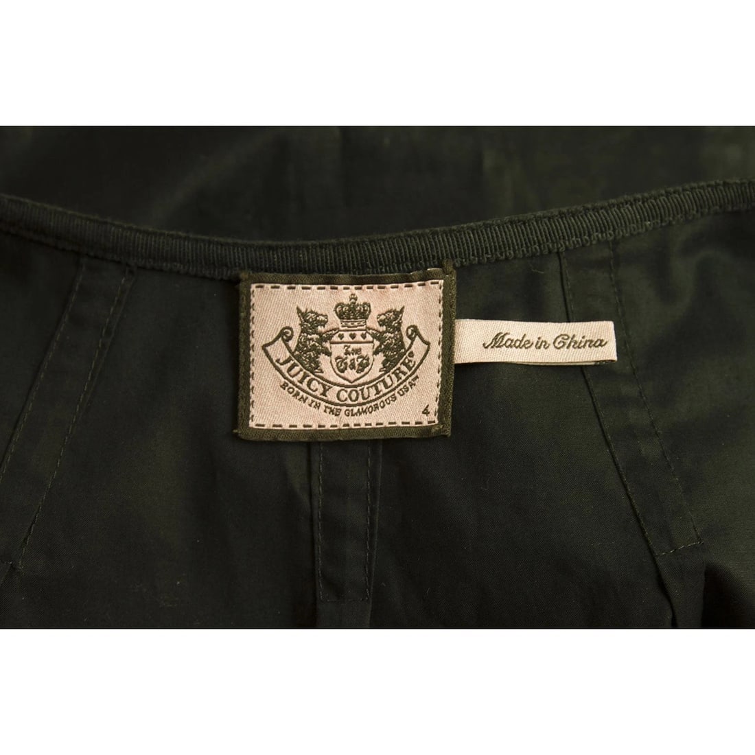 Juicy Couture Black Ruffled Cotton Tank Vest Blouse Top w. Gold Buttons - Size 4 - 5