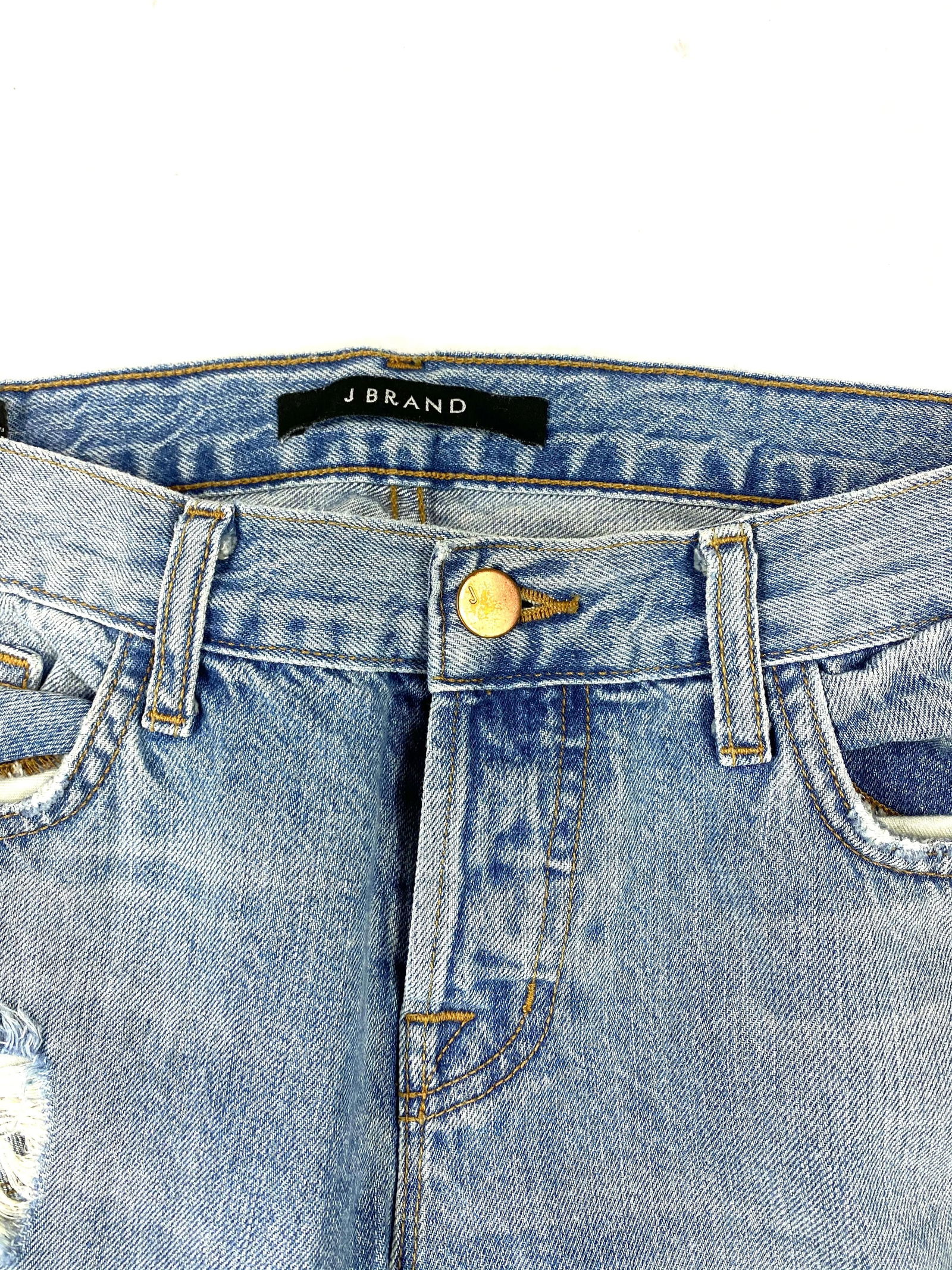 J Brand Light Blue Distressed Denim Jeans, Size 26 - 15