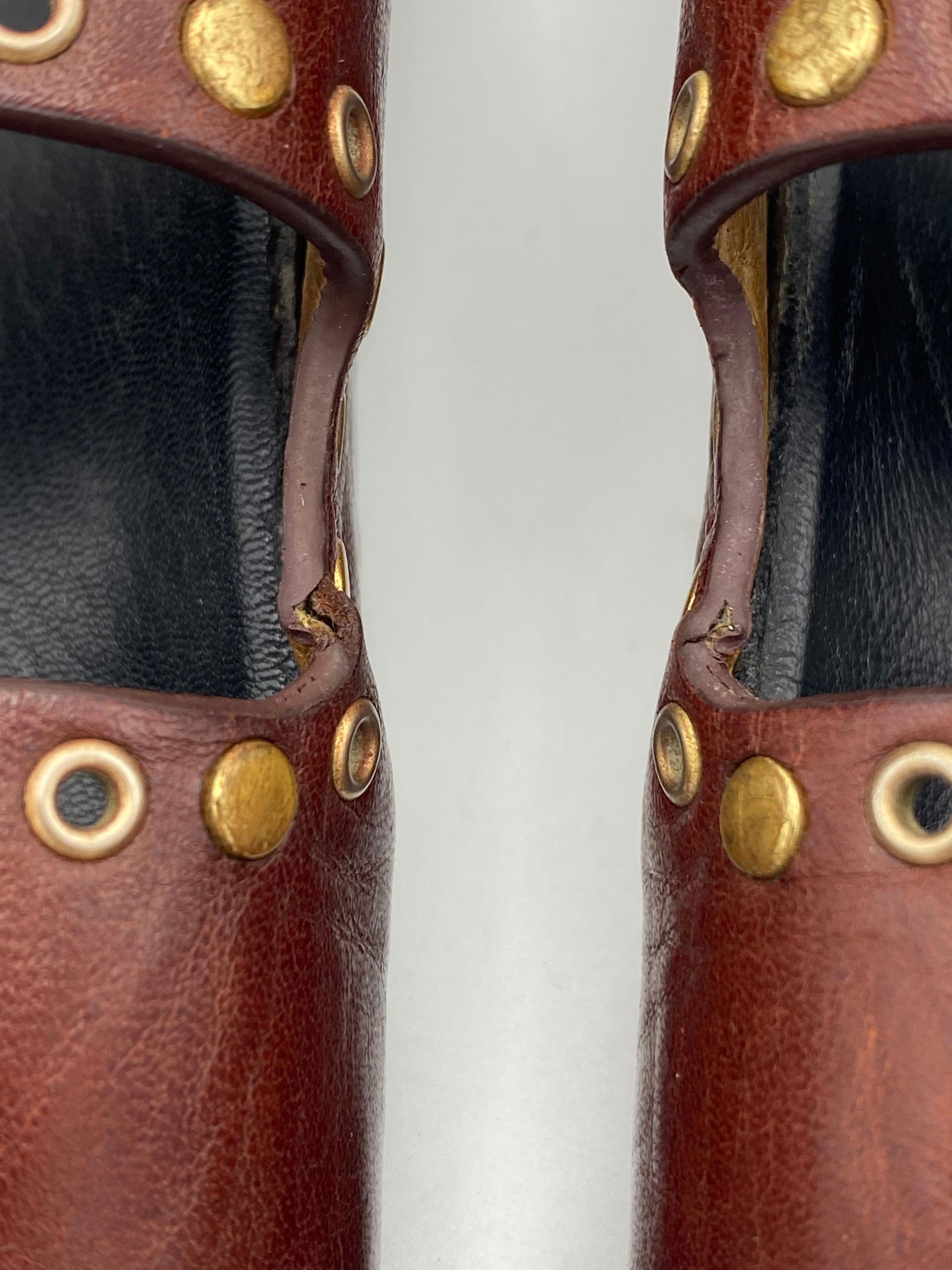 Isabel Marant Lennyo Grommet Leather Slides Sandals, Size - 8