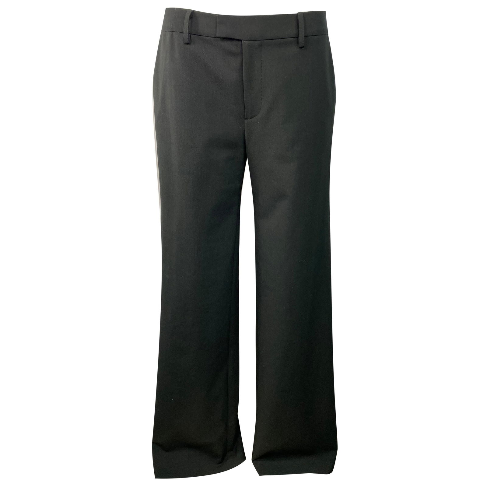 Nili Lontan Black Wool Wide Leg Trousers Pants: Product design: The pants are designed by Nili Lontan, they feature wide leg design and slit with button detail on the sides (27.25 inches long). Made in USA. Reserve: $360.00 Shipping: Domestic: 