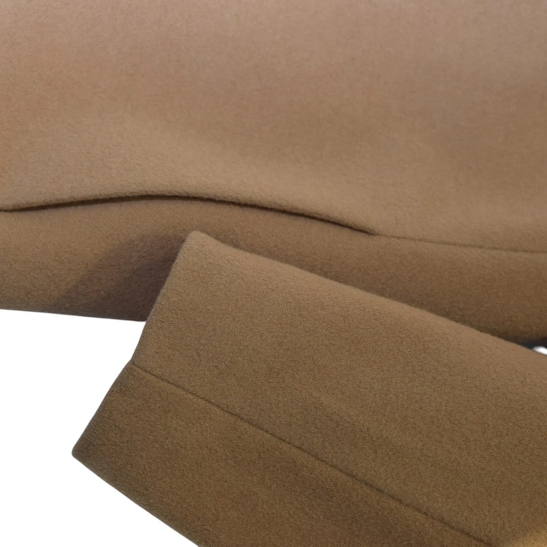 DSQUARED Camel Brown Wool Blend Colarless 3 button Jacket Short Coat size IT 44 - 7