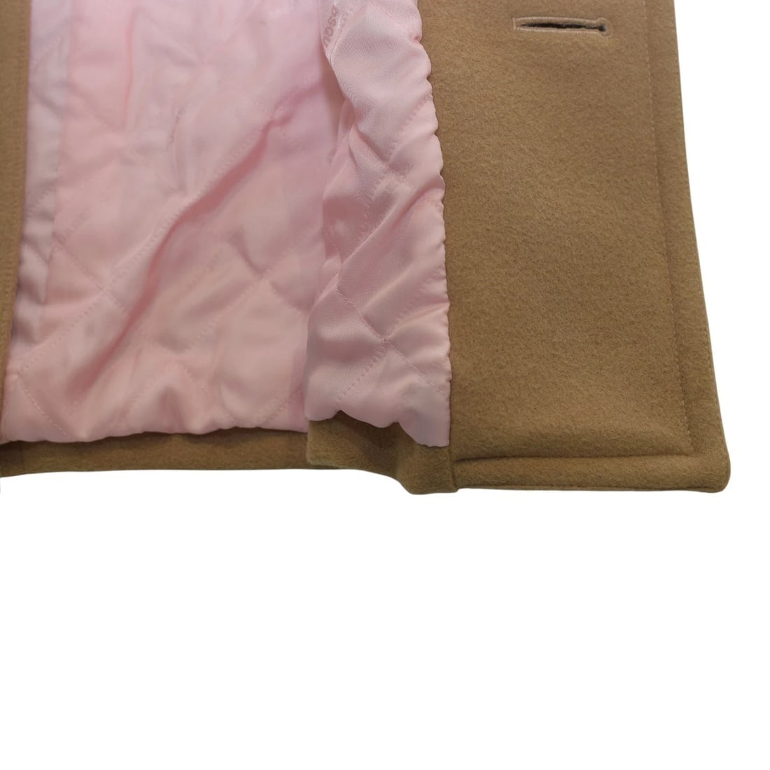 DSQUARED Camel Brown Wool Blend Colarless 3 button Jacket Short Coat size IT 44 - 8