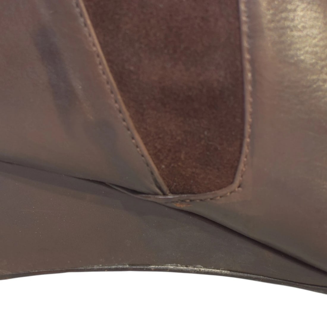 Fratelli Rossetti Brown Suede & Leather Knee-High Wedge Heel Boots sz 11, IT 41 - 13