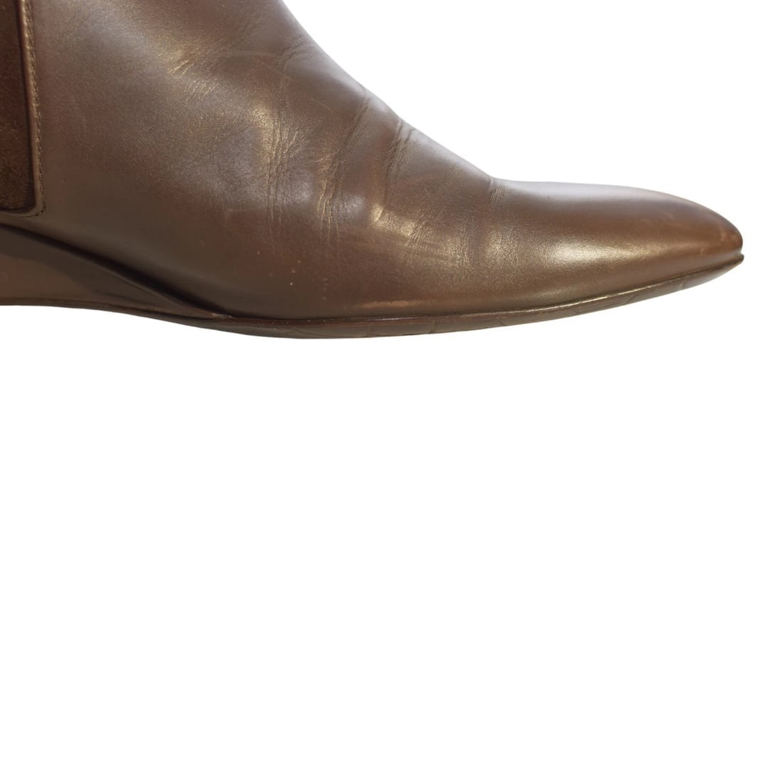 Fratelli Rossetti Brown Suede & Leather Knee-High Wedge Heel Boots sz 11, IT 41 - 14