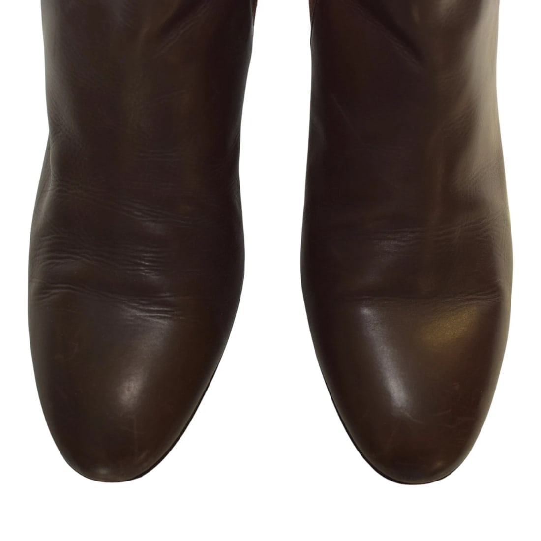 Fratelli Rossetti Brown Suede & Leather Knee-High Wedge Heel Boots sz 11, IT 41 - 8