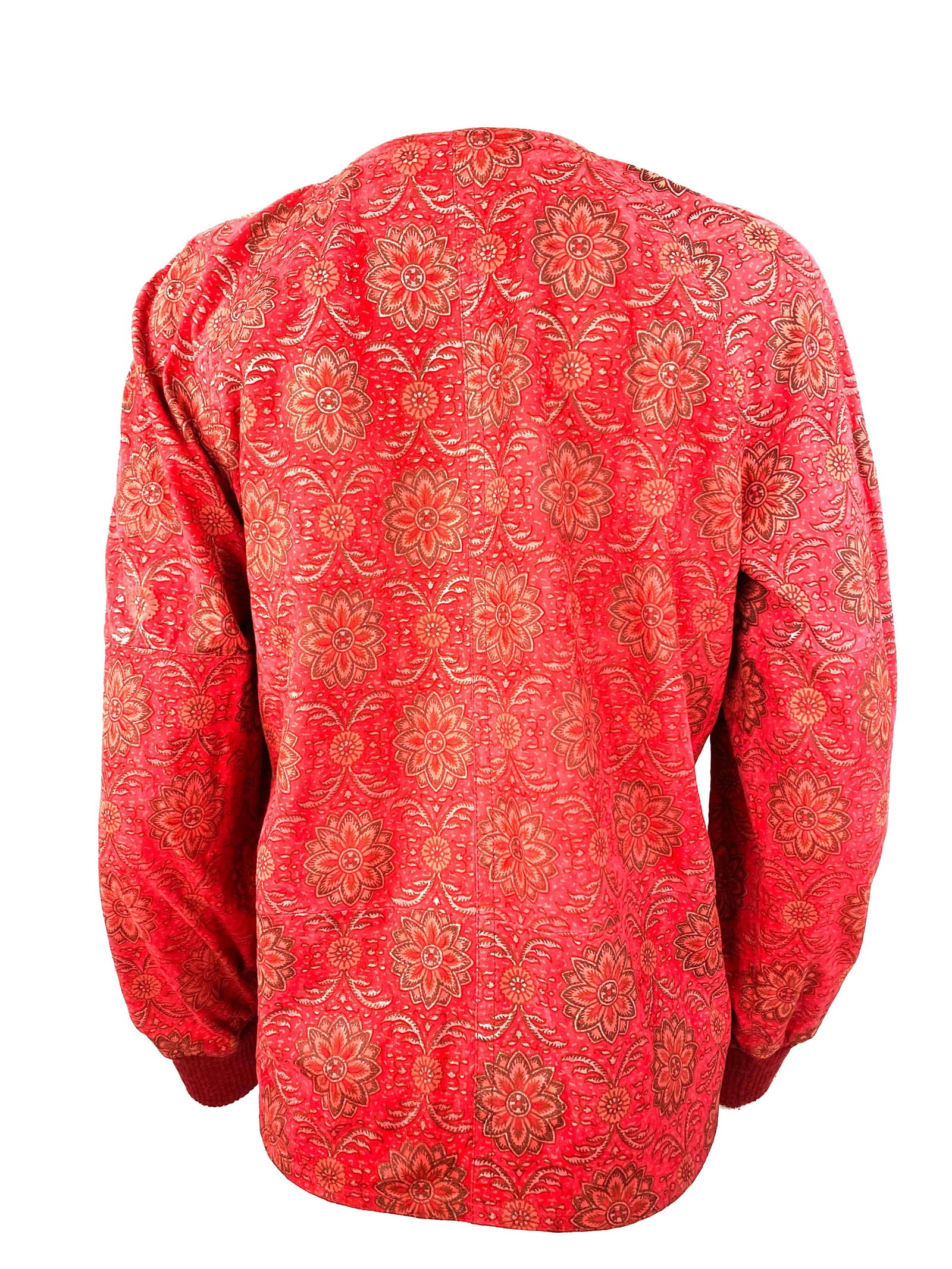 Valentino Red Suede Jacket Size 42 - 13