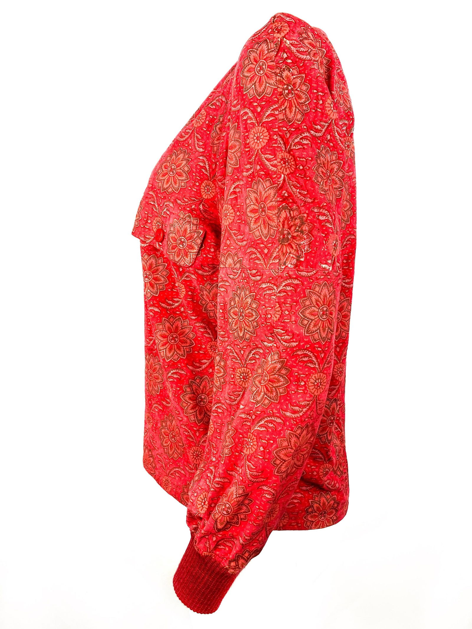 Valentino Red Suede Jacket Size 42 - 2