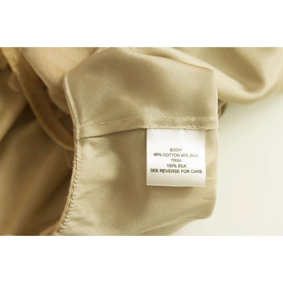 Beige Cotton Silk Beaded tunic top blouse spaghetti straps size XL IT 46, UK 14 - 6