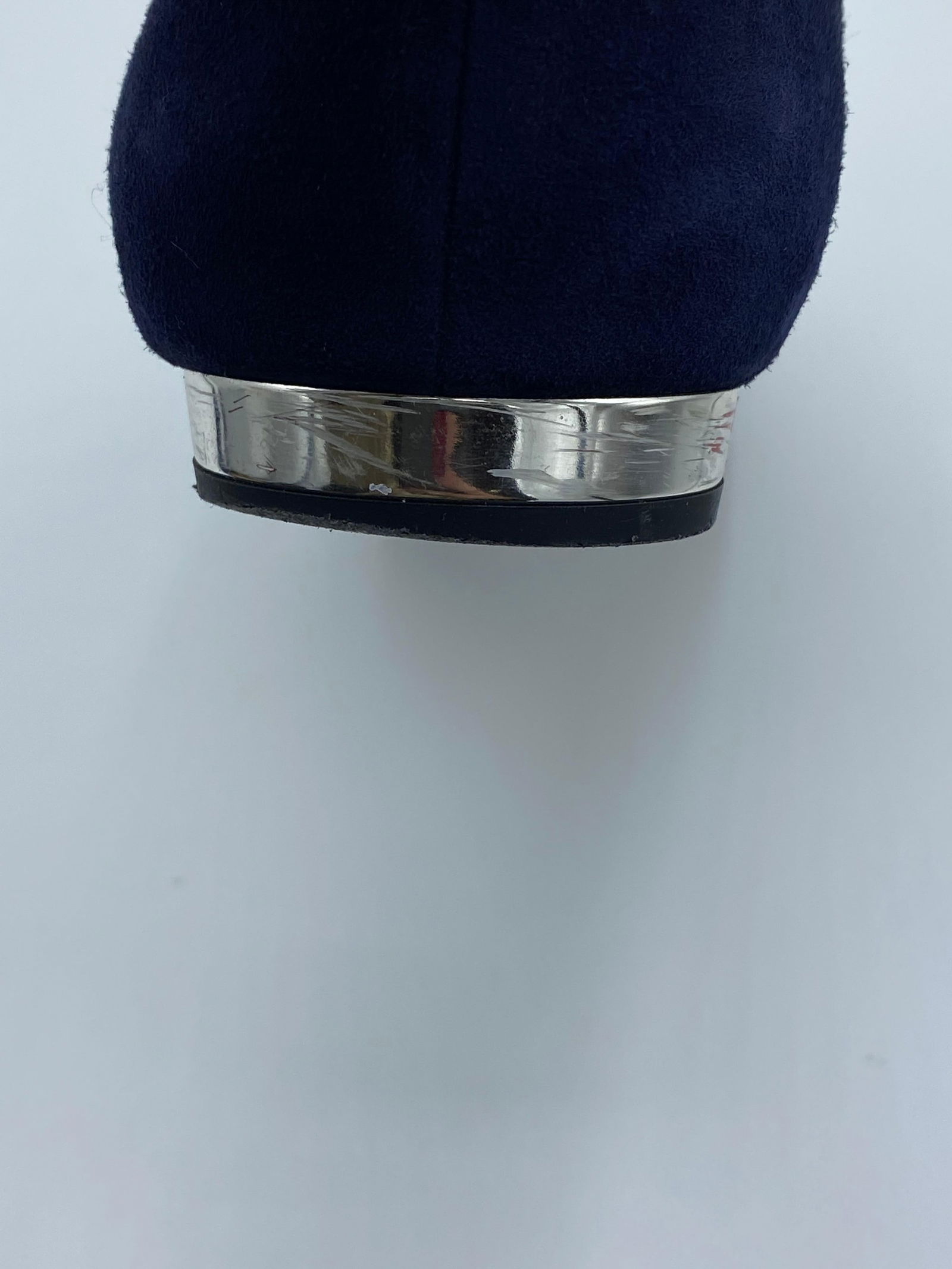 Aquazzura Firenze Rockstar Navy Suede Pointed Toe Flats, Size 39 - 13