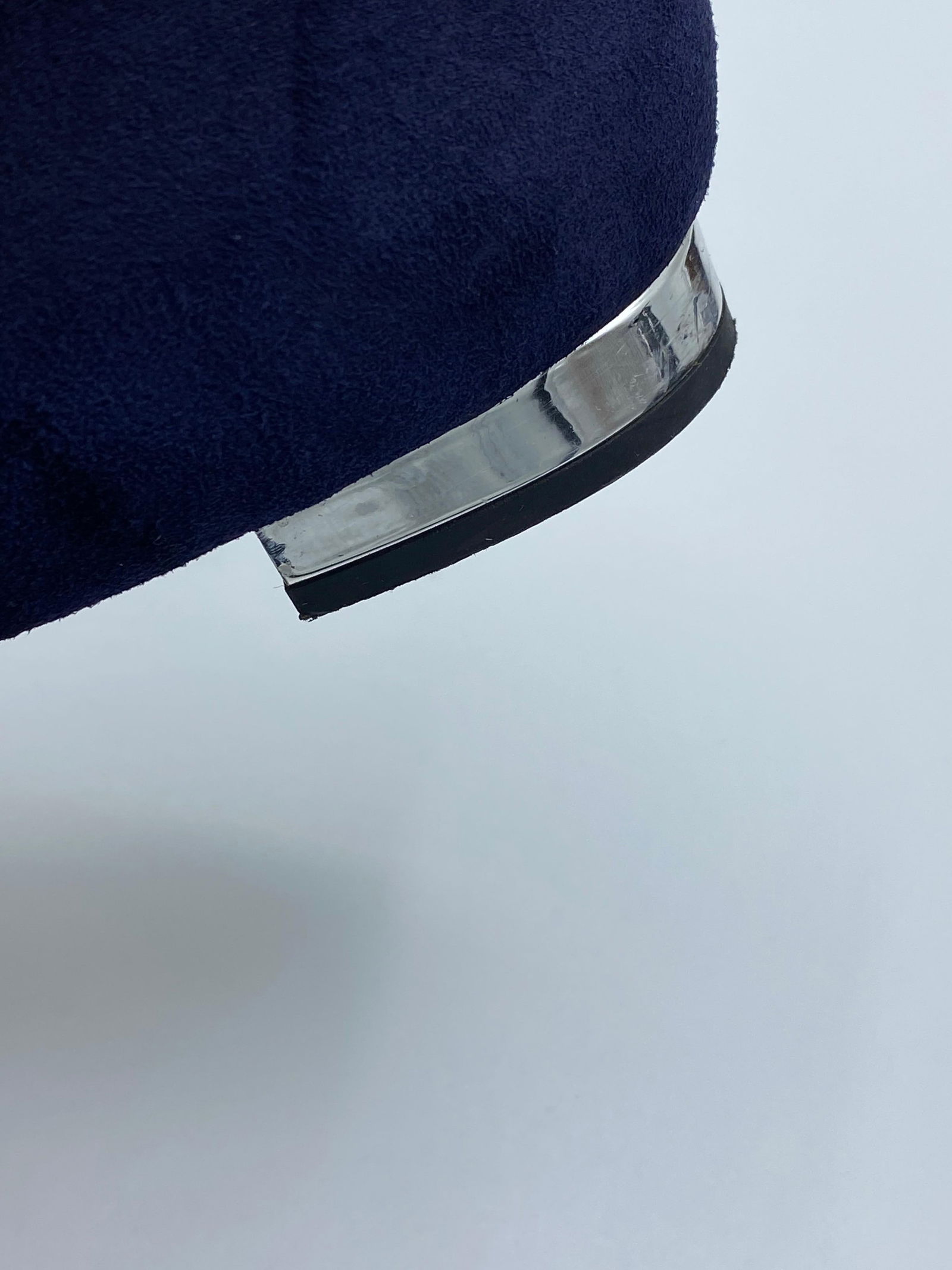 Aquazzura Firenze Rockstar Navy Suede Pointed Toe Flats, Size 39 - 17