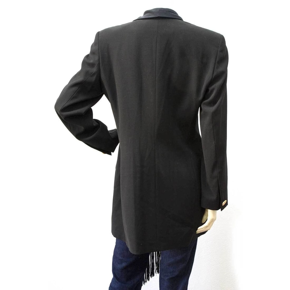 BNWT - Authentic Escada Couture Silk Scarf Maxi Wool Jacket -sz 36 - 2