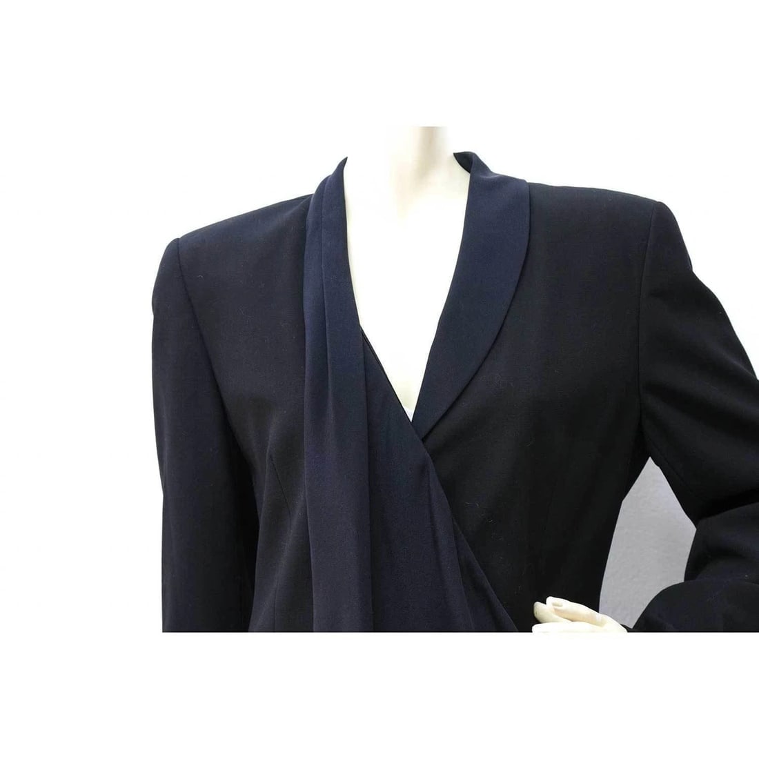 BNWT - Authentic Escada Couture Silk Scarf Maxi Wool Jacket -sz 36 - 5