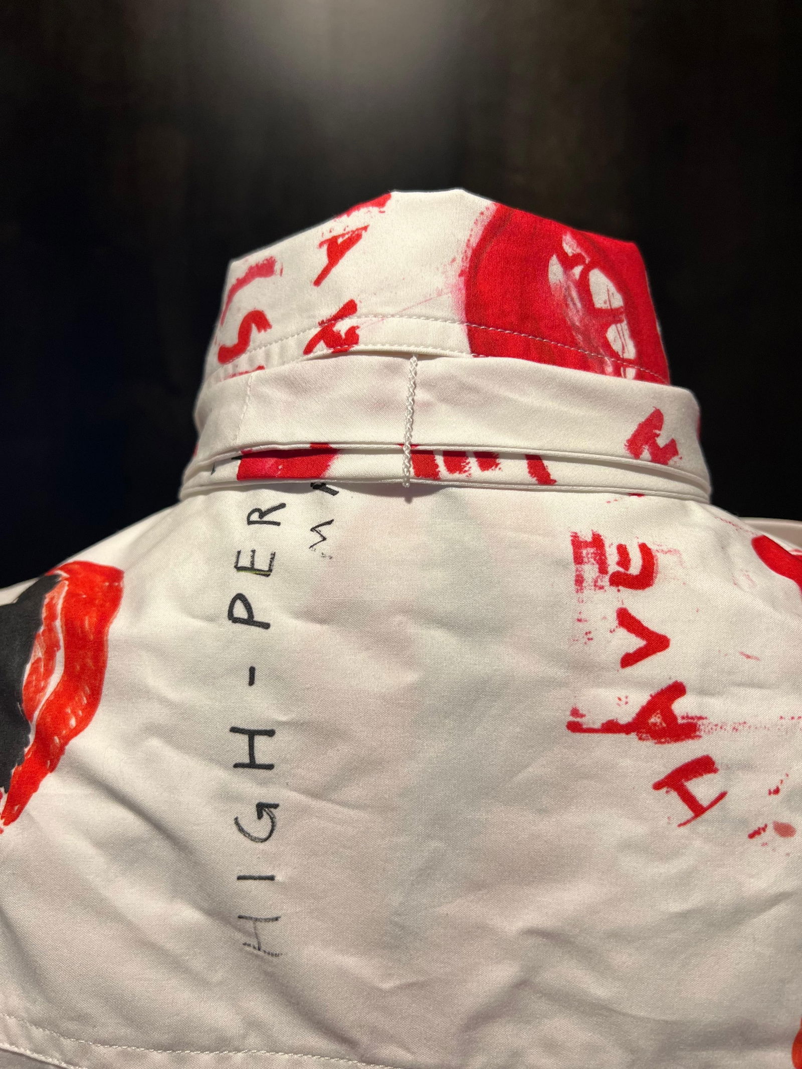 Meryll Rogge White and Red Button Down Shirt, Size 38 - 2