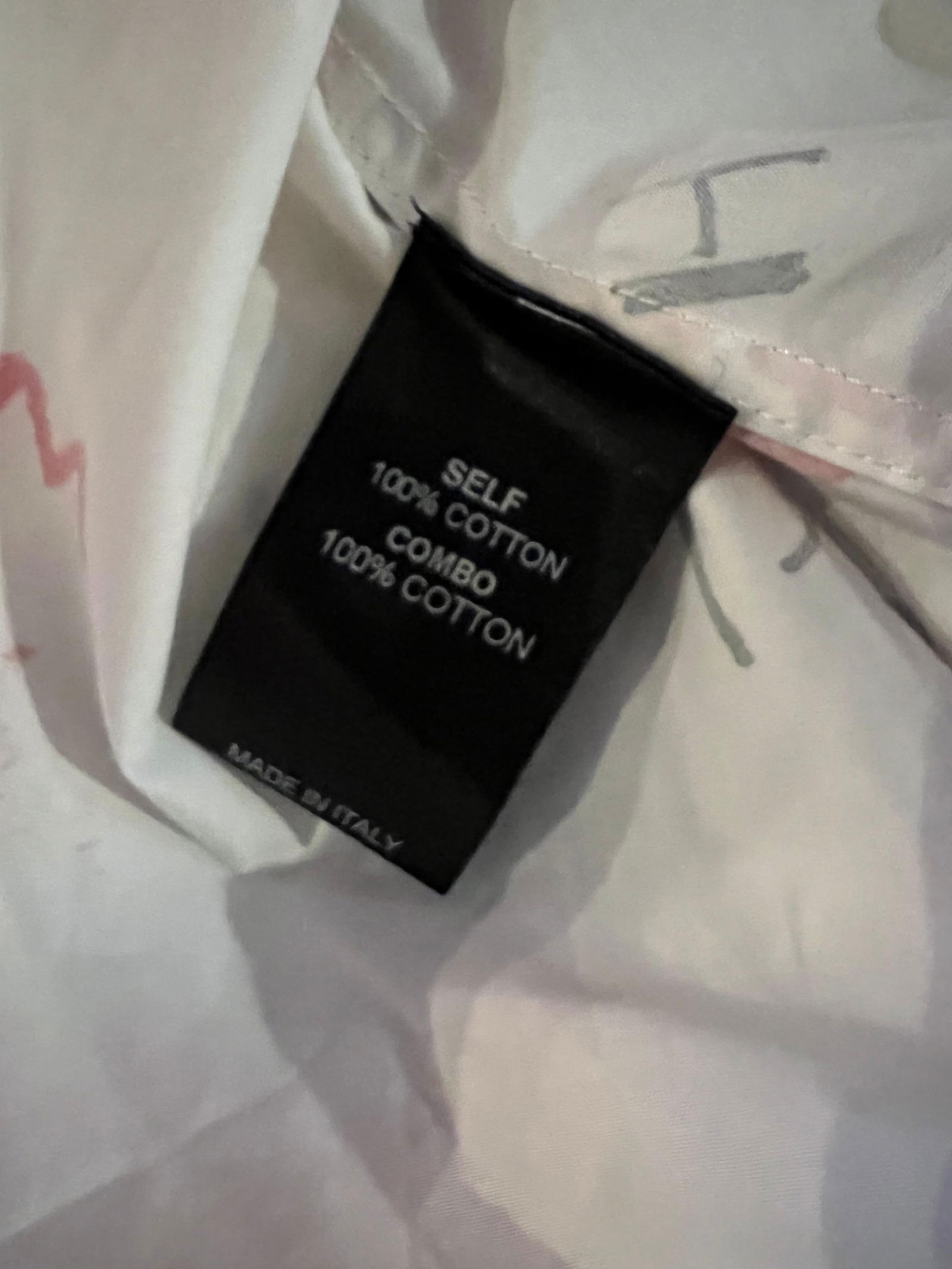 Meryll Rogge White and Red Button Down Shirt, Size 38 - 6