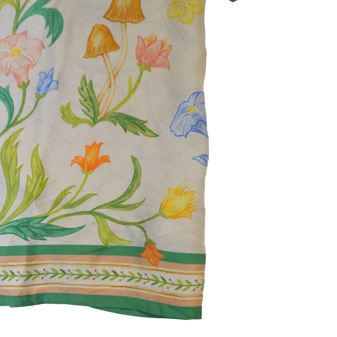 Casablanca Tennis Club Floral Silk Shirt L Made in Italy Short Sleeve Botanical - 9