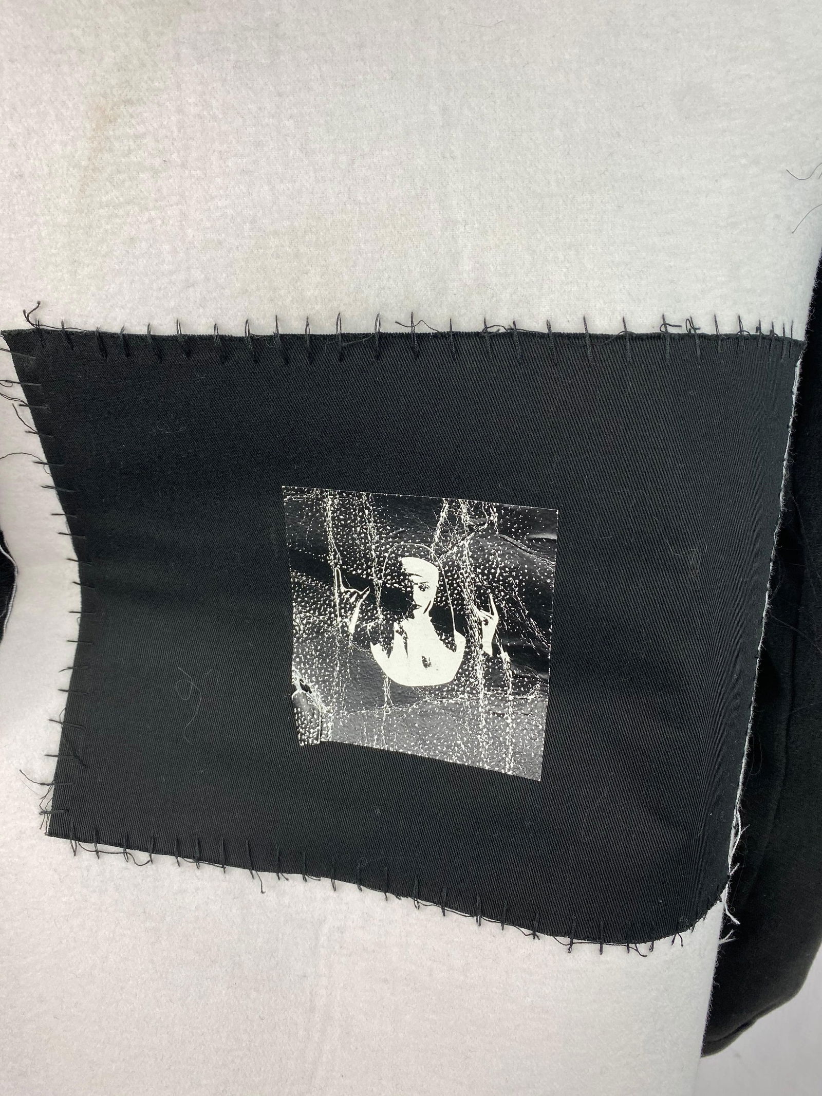 Black and White Blazer Jacket, Size S - 2