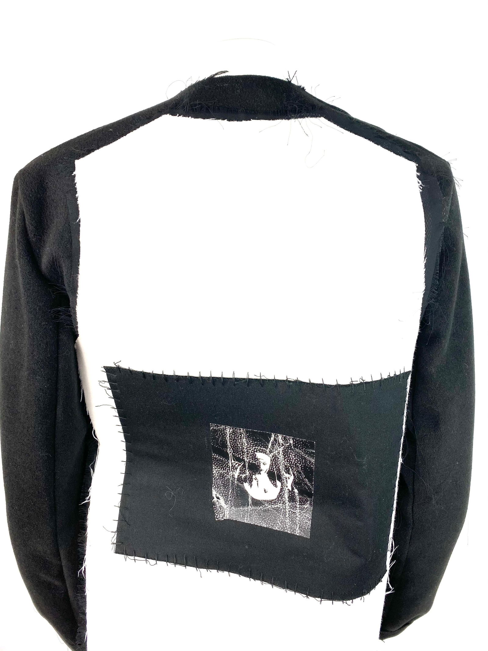 Black and White Blazer Jacket, Size S - 4