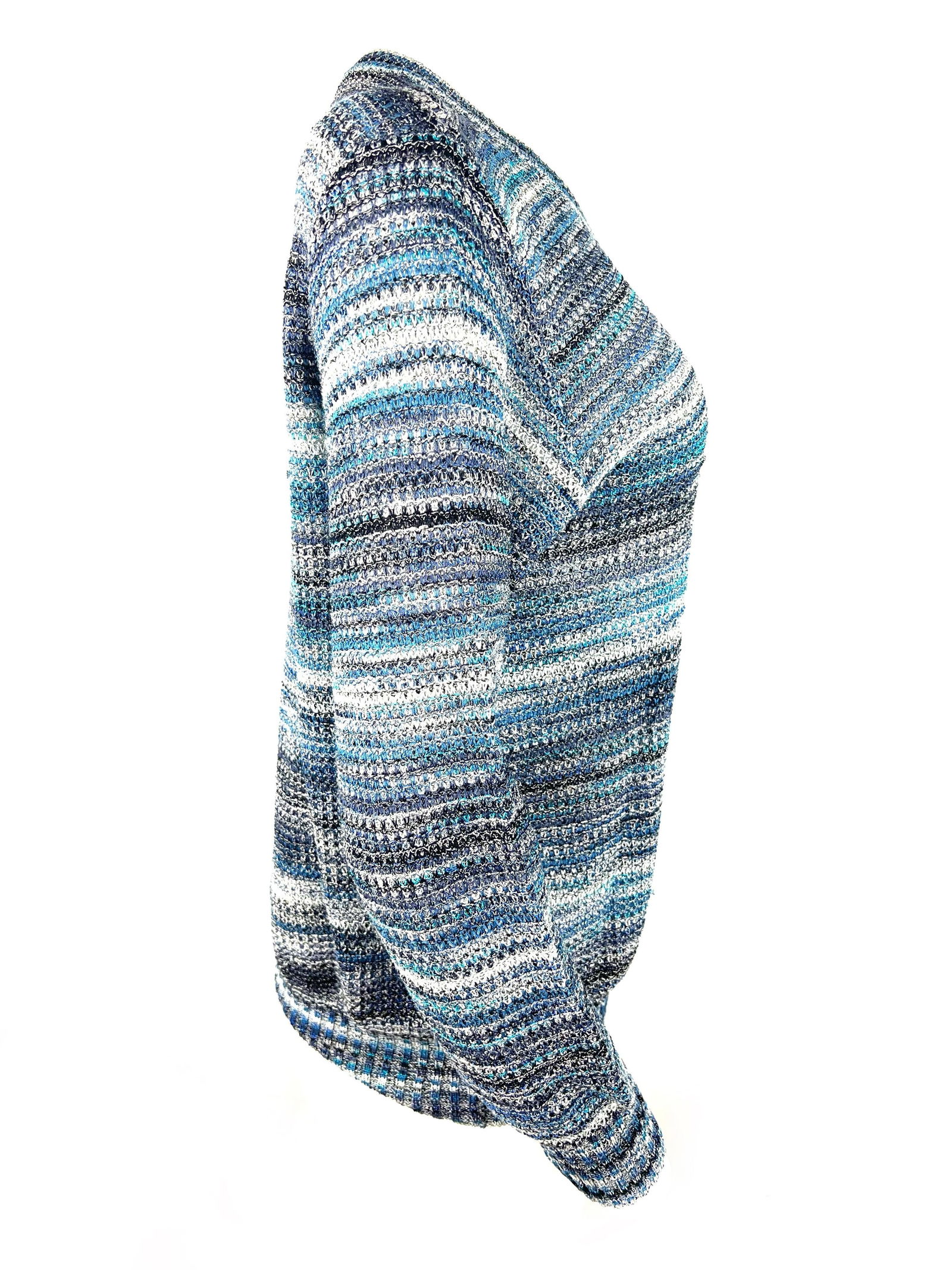 Vintage Missoni Sport Blue Knit Sweater - 3