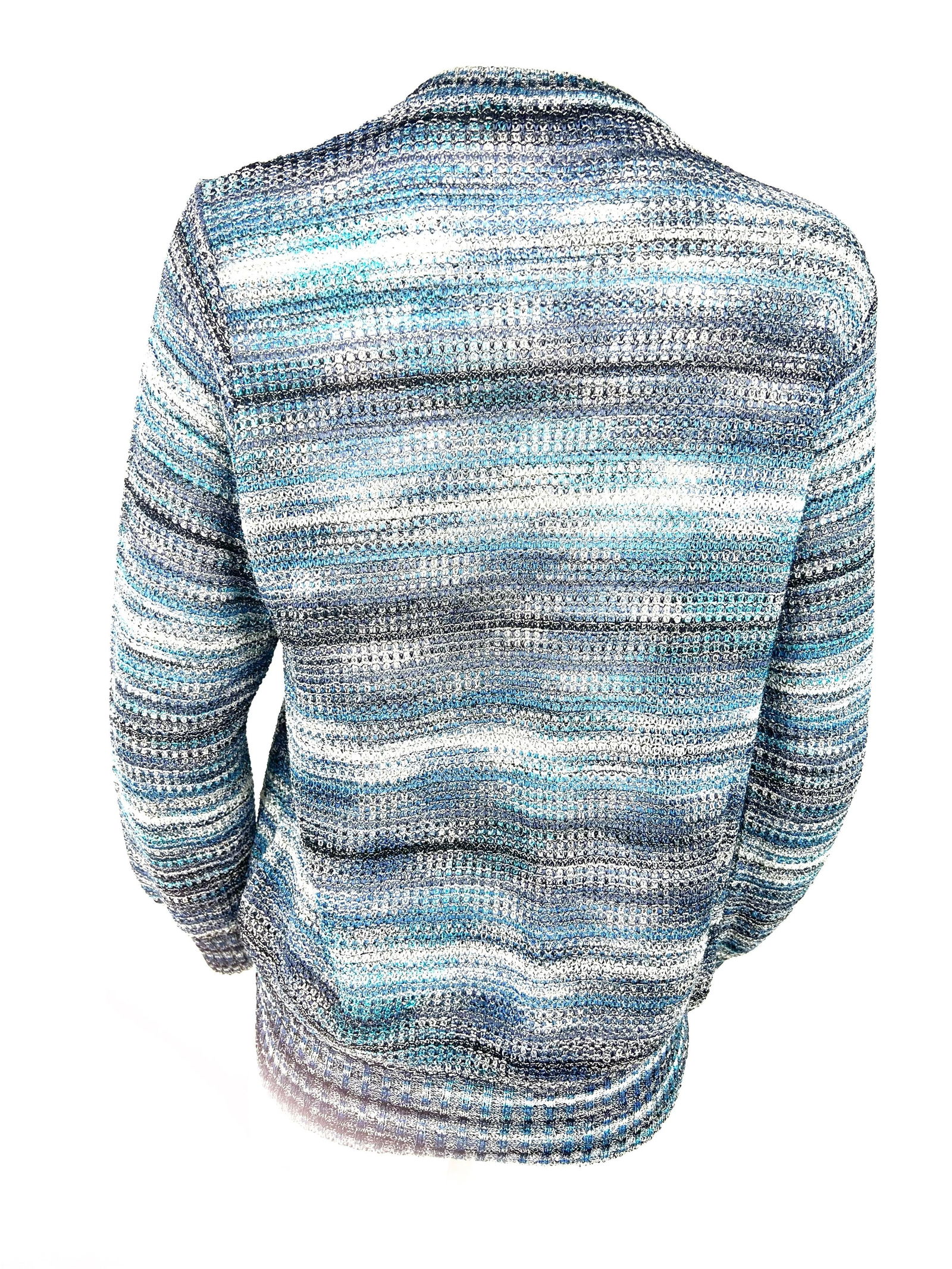 Vintage Missoni Sport Blue Knit Sweater - 4