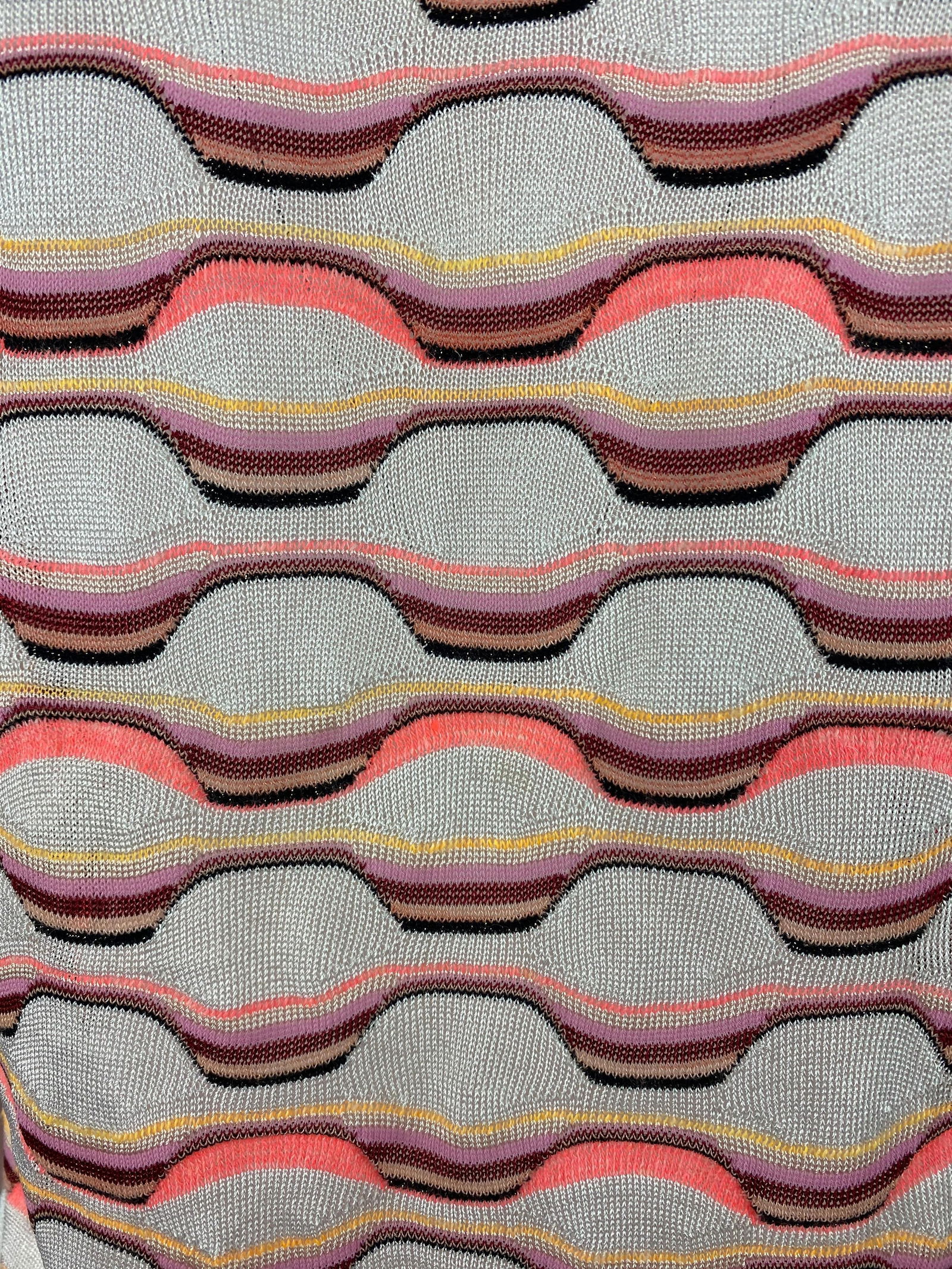 Vintage Missoni White and Orange T- Shirt Top - 12