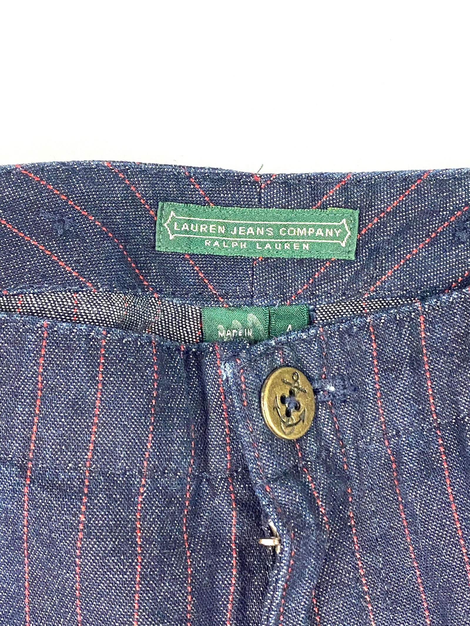 Lauren Jeans Company Ralph Lauren Dark Blue Straight Jeans, Size 4 - 10