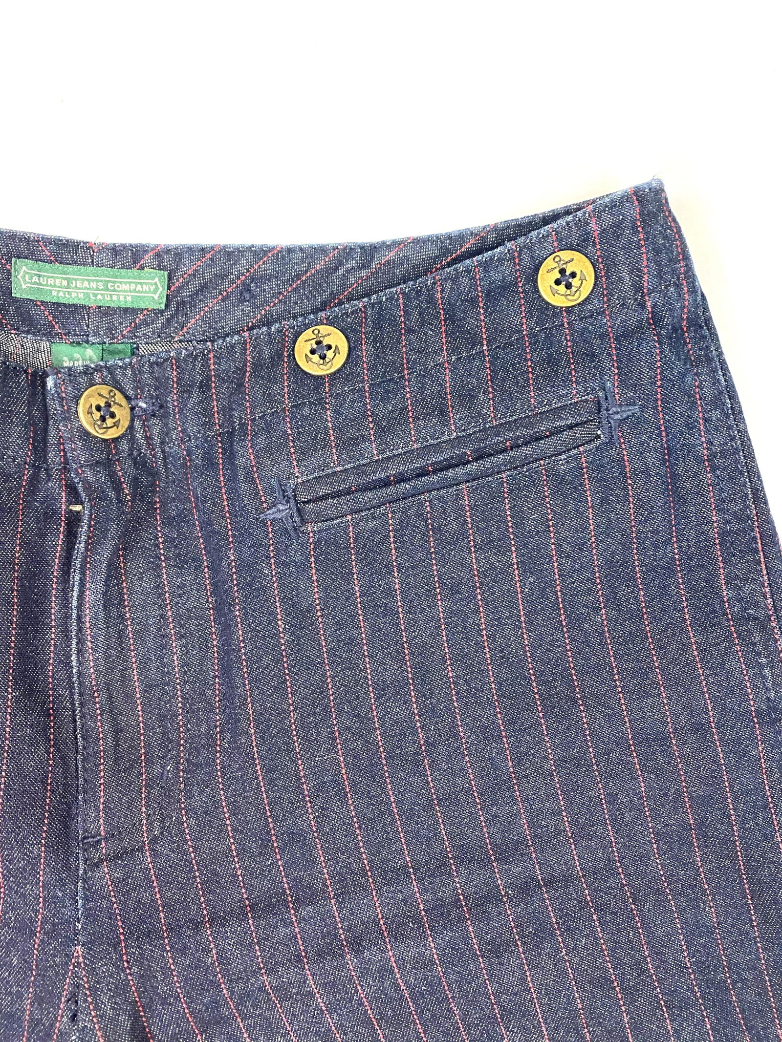 Lauren Jeans Company Ralph Lauren Dark Blue Straight Jeans, Size 4 - 17