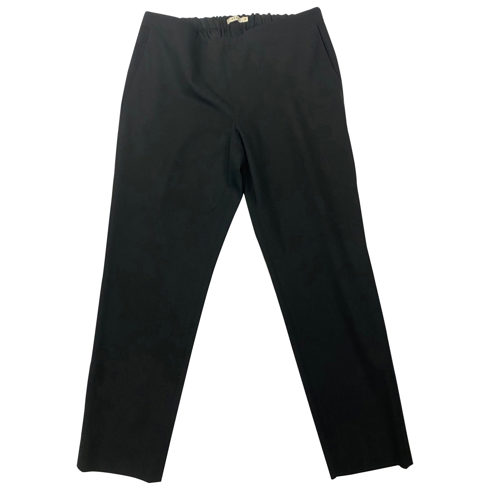 6397 Black Wool Trousers Pants, Size Medium - 7
