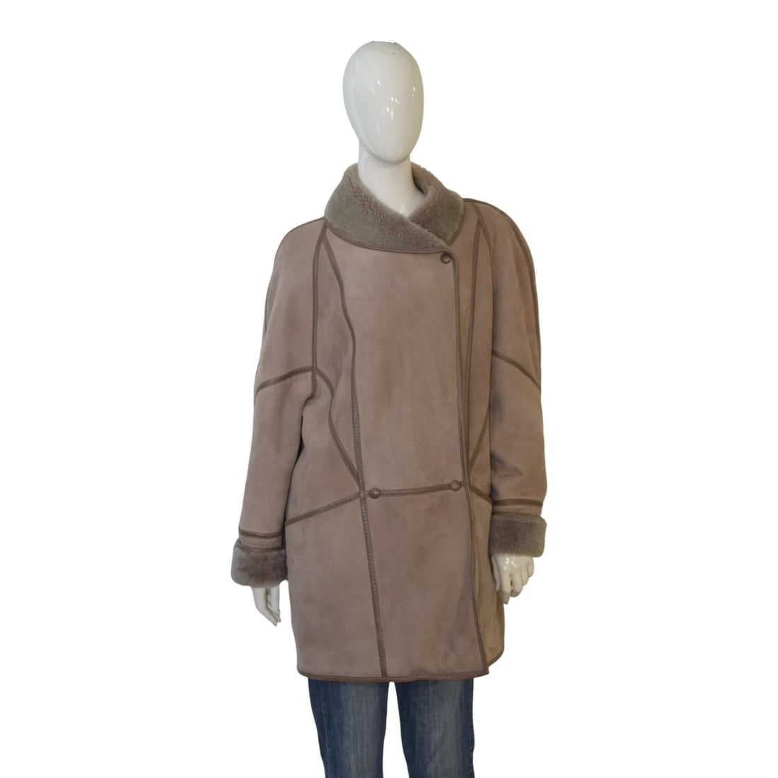 Vintage O'NED Shearling Sheepskin Coat Made in France – Taupe Lambskin 42 M/L: Title:Vintage O'NED Shearling Sheepskin Coat Made in France – Taupe Lambskin 42 M/LDescription:Passport Beige Warm Winter Women's Wool Faux Sheepskin Jacket Coat size S Vintage O'NED Shearling