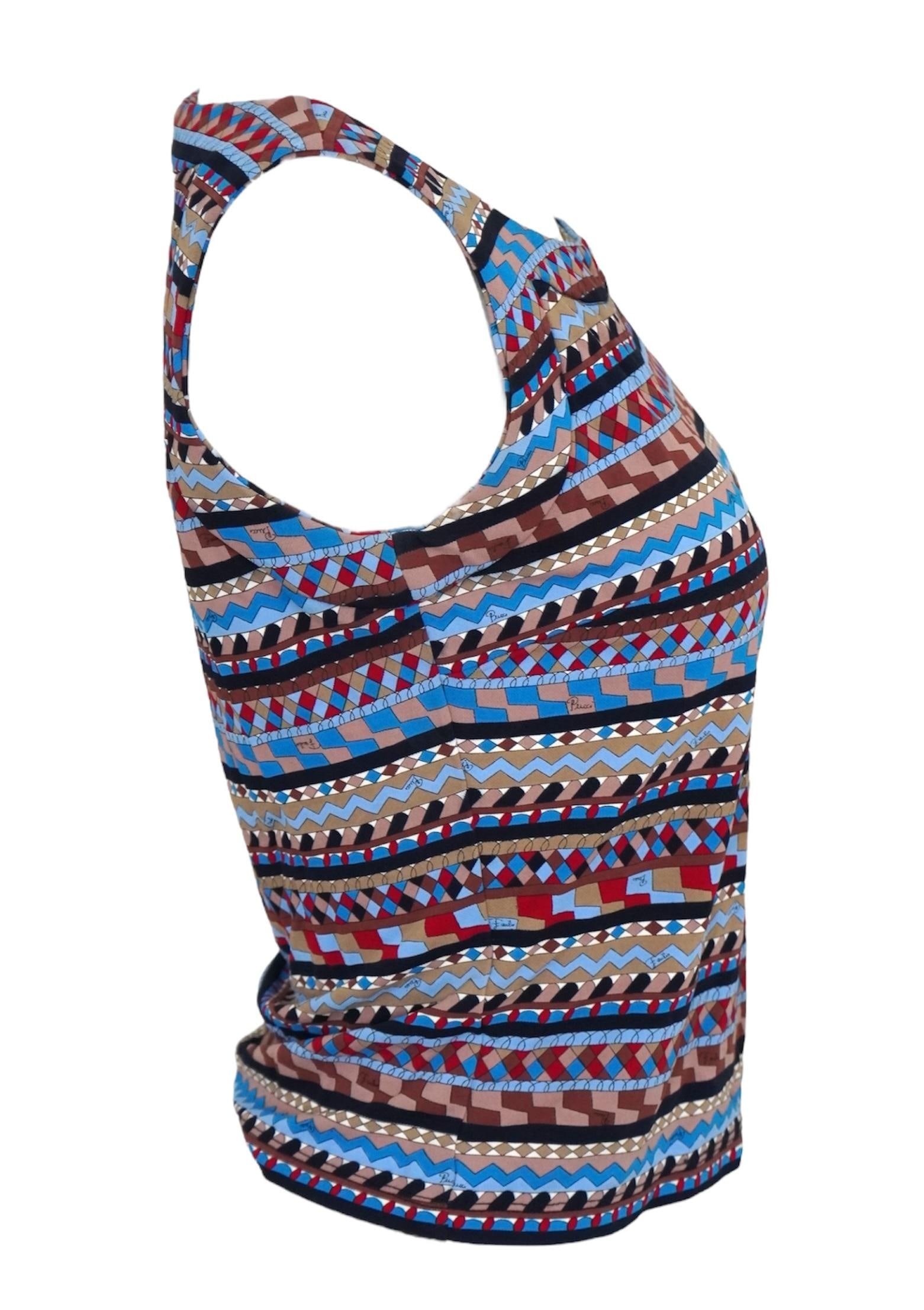 Emilio Pucci Geometric Tank Top sz US 10 - 10