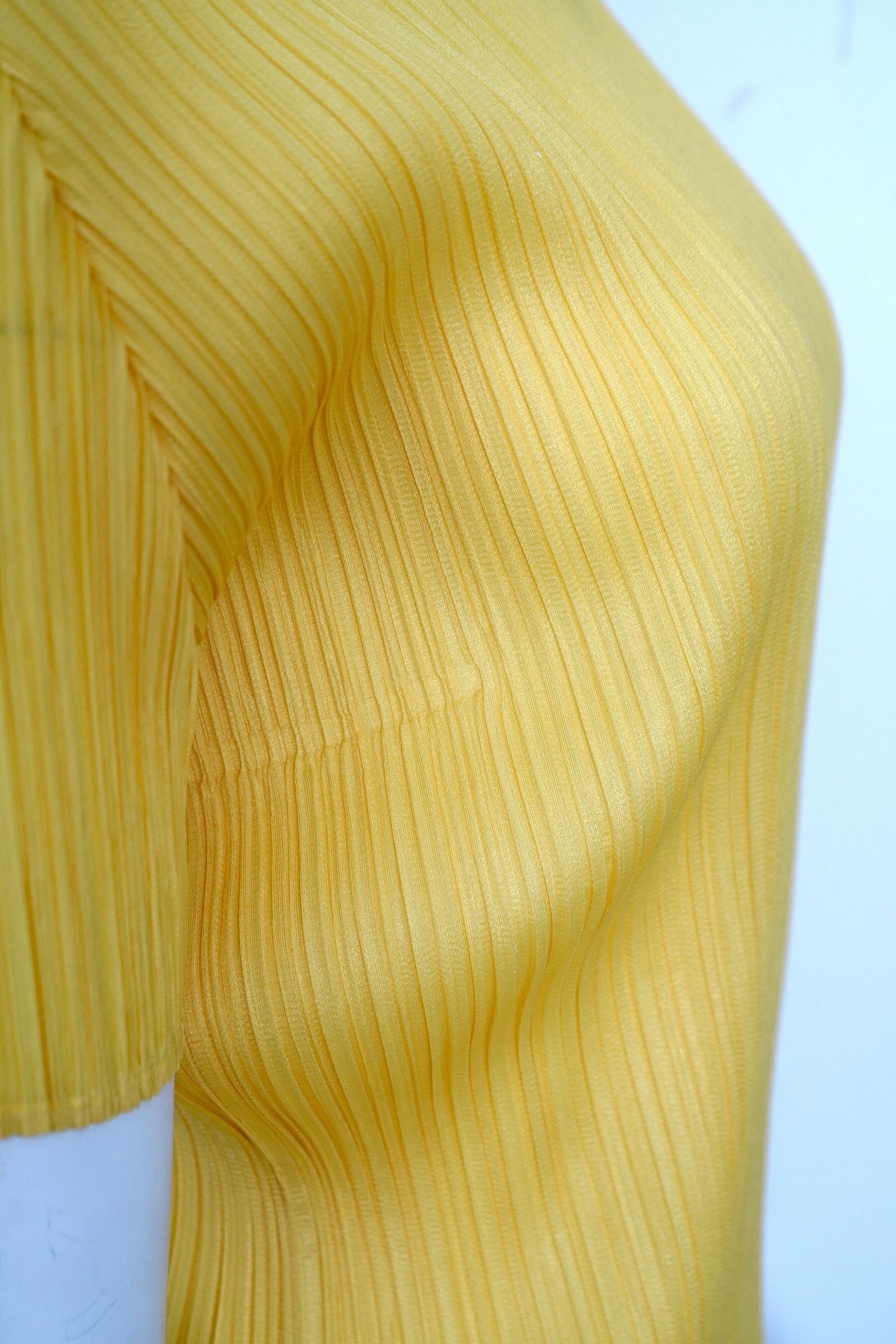 Issey Miyake Pleats Please Yellow Pleated Top - 5