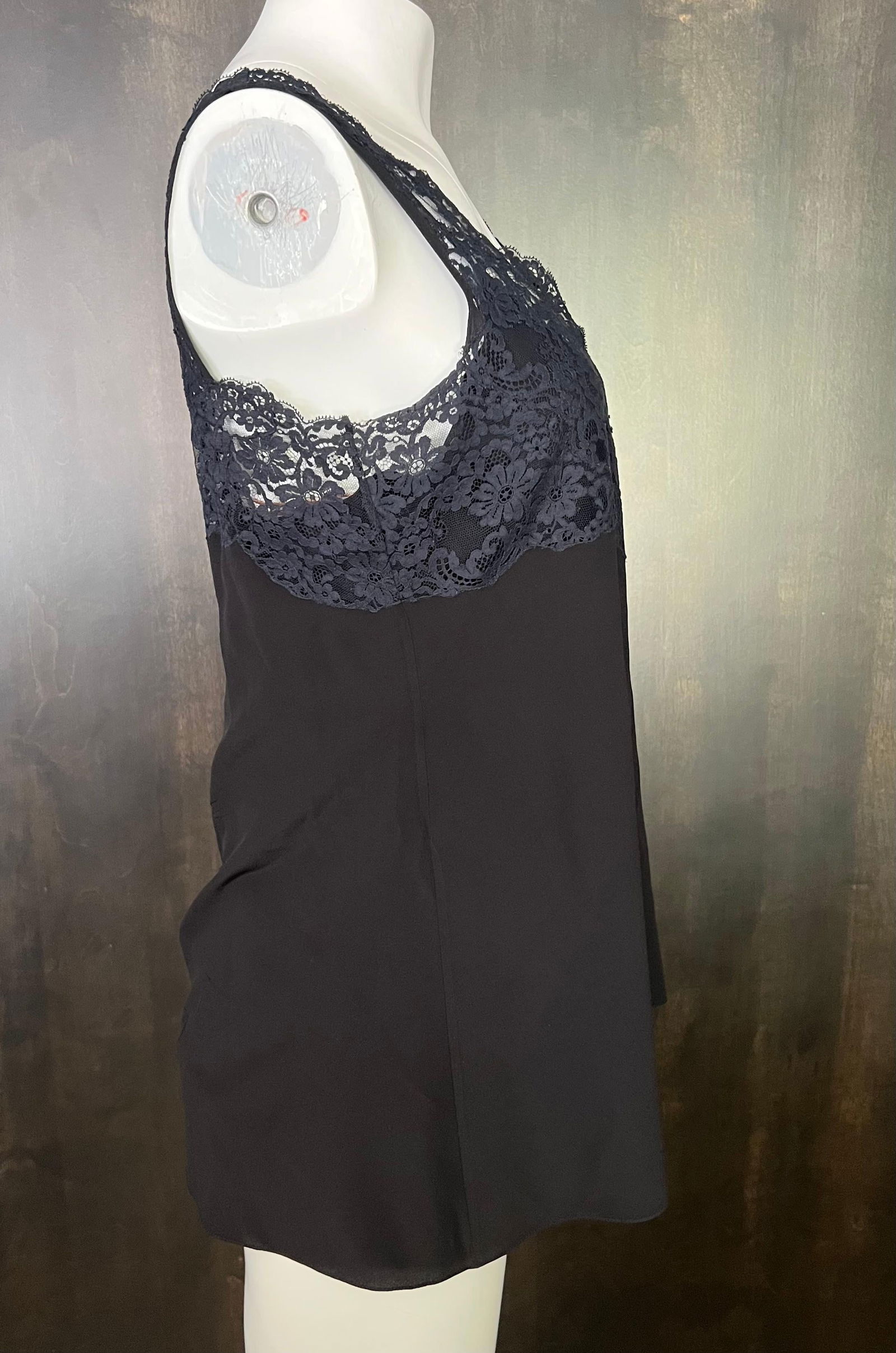 Chloe Navy and Black Tank Top Blouse, Size 38 - 13