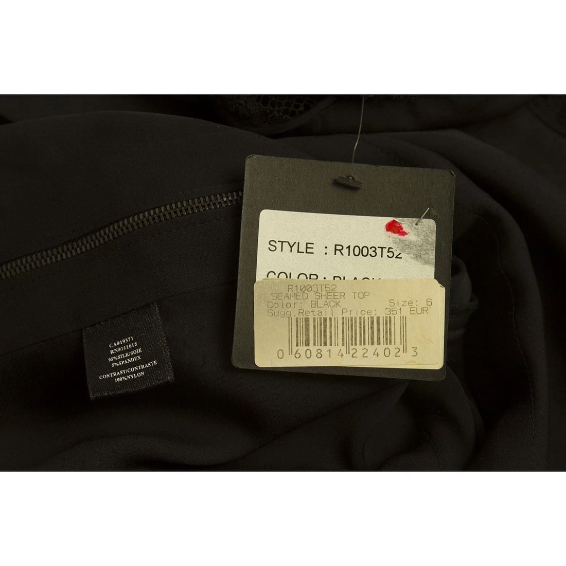 NEW Robert Rodriguez Black Floral Lace Silk Sleeveless Top Blouse Back Zipper 6 - 6