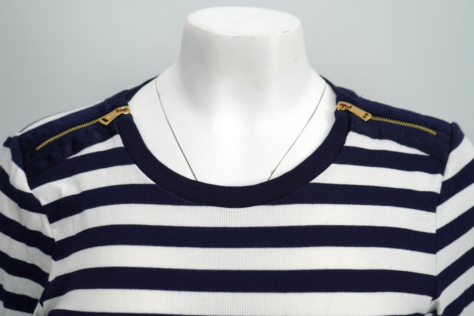 Ralph Lauren Navy & White Striped Long Sleeve Top - 11