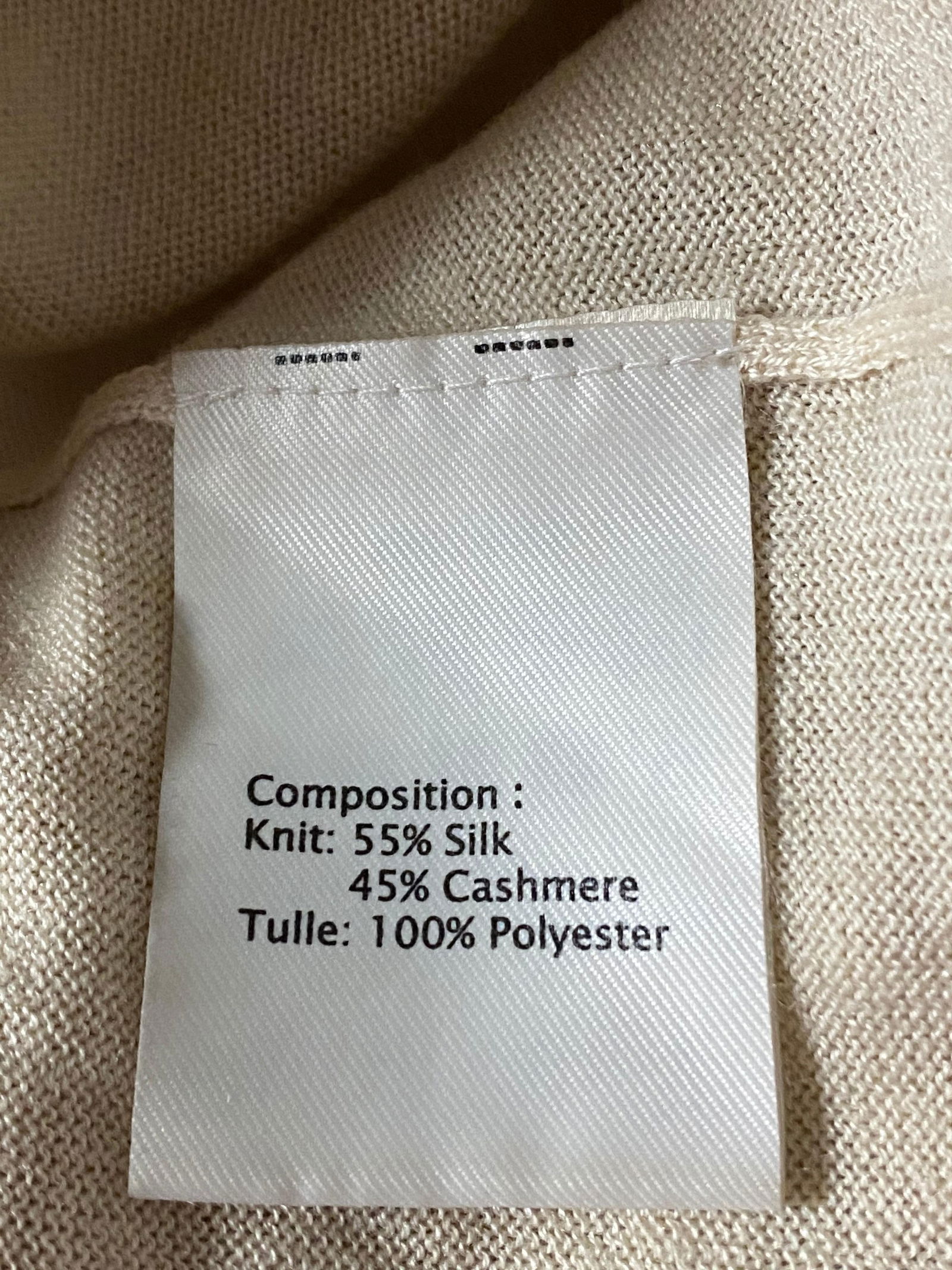 3.1 Phillip Lim Beige Knit and Tulle Vest Blouse Top, Size Small - 5