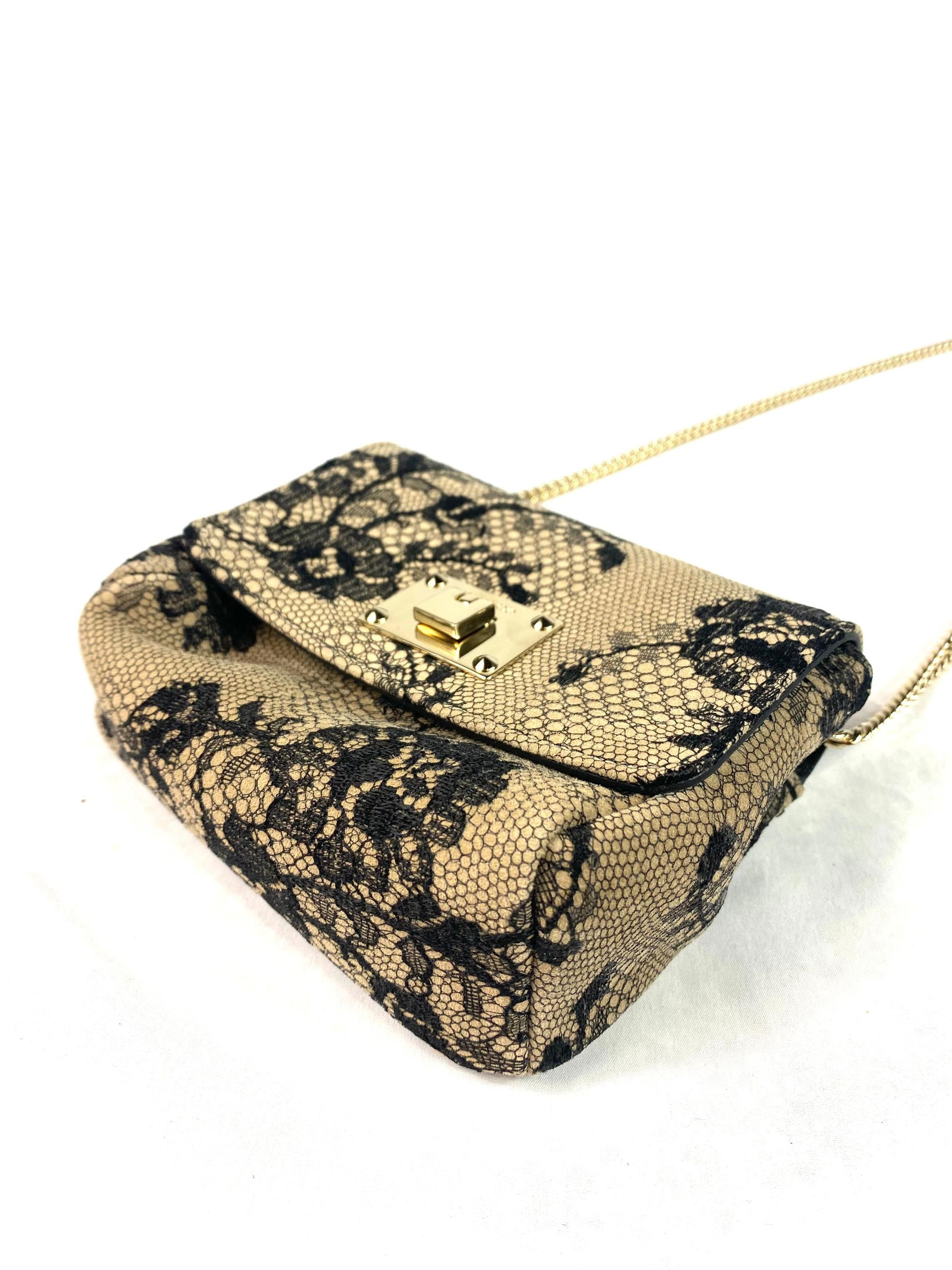 Jimmy Choo Leather and Lace Crossbody Mini Handbag - 11