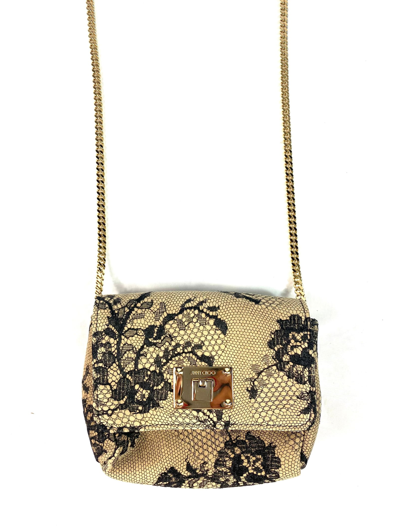 Jimmy Choo Leather and Lace Crossbody Mini Handbag - 8