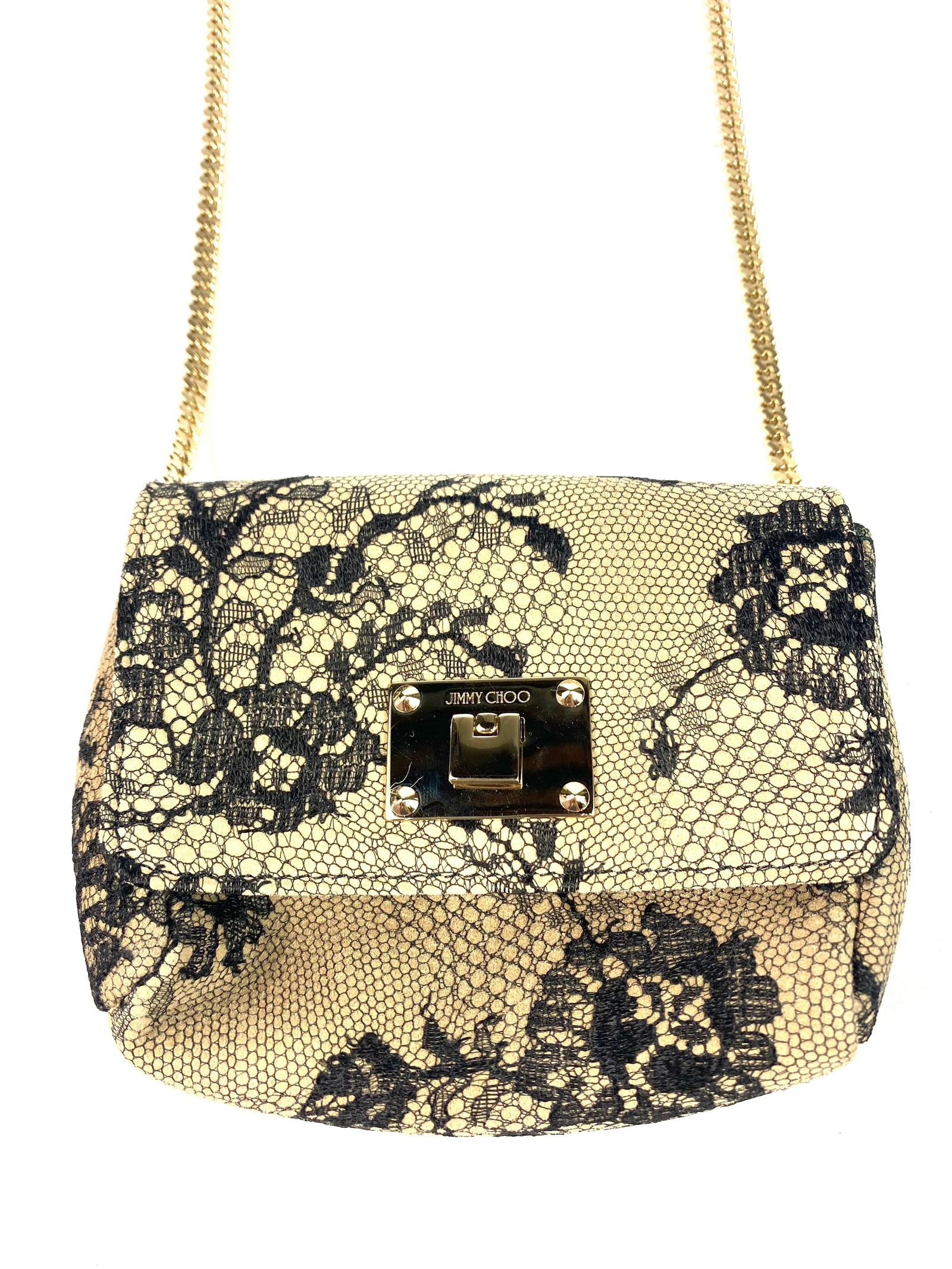 Jimmy Choo Leather and Lace Crossbody Mini Handbag - 9