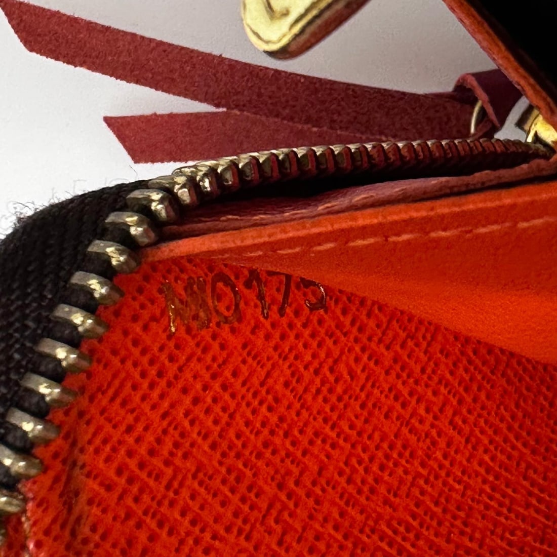 LOUIS VUITTON Zippé Clémence wallet in Monogram canvas and orange - 11