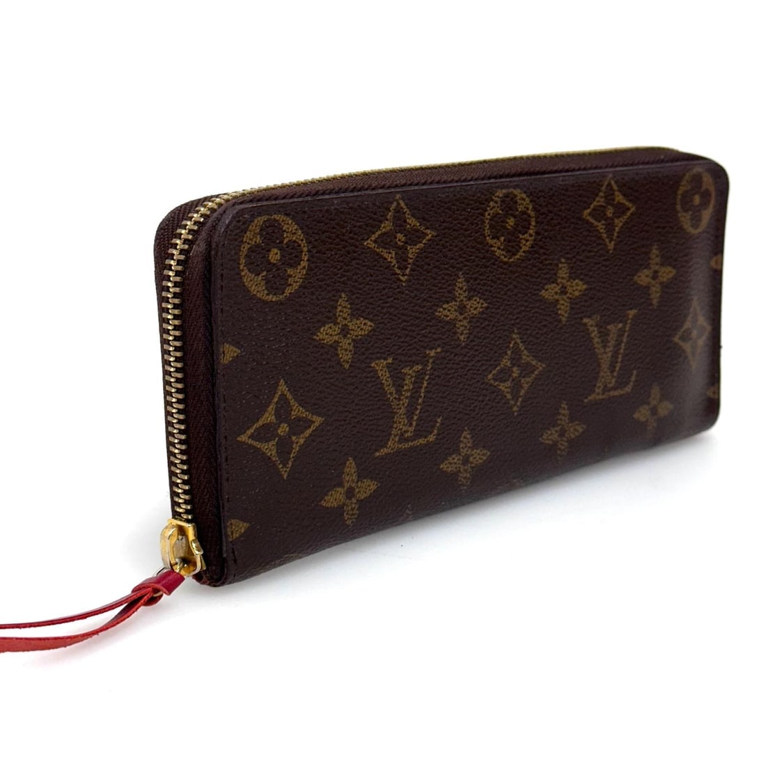 LOUIS VUITTON Zippé Clémence wallet in Monogram canvas and orange - 2