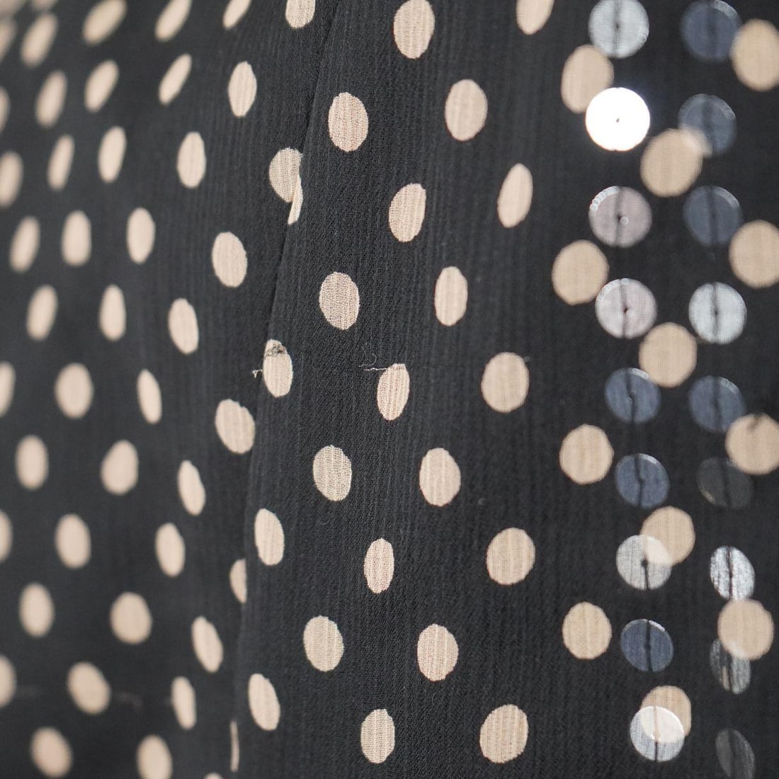 Issey Miyake Wool Silk Polka Dot Sequins Black Blazer sz 4 - 15