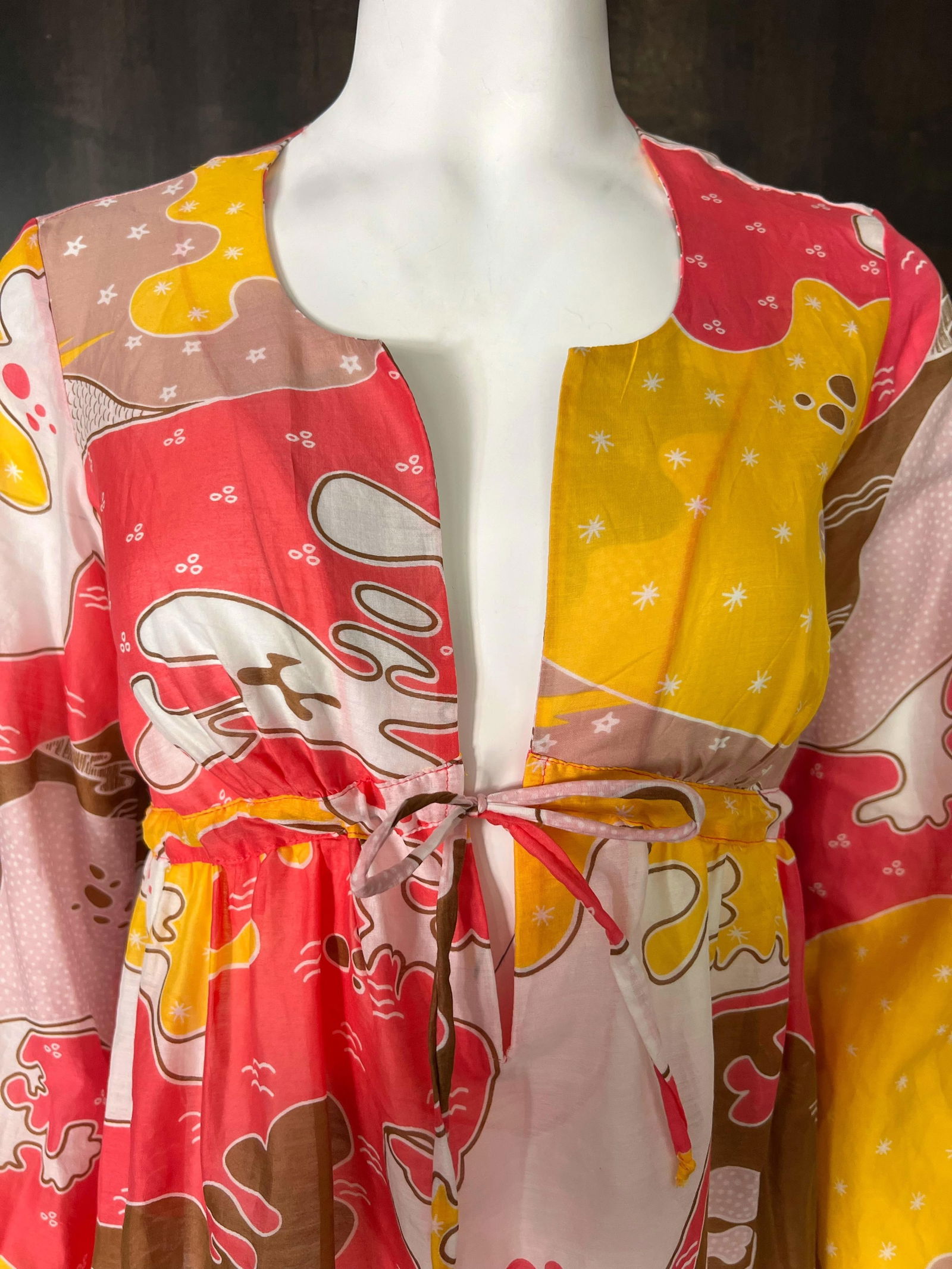 Diane von Furstenberg Multicolored Tunic Cover Up Top, Size XS - 8