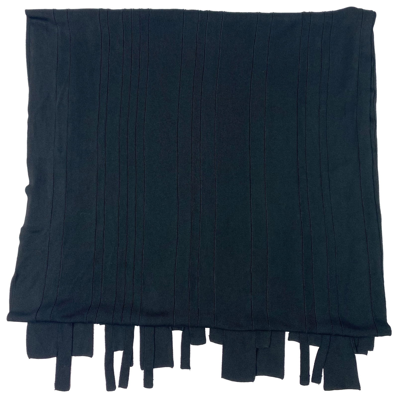 Vintage Herve Leger Paris Black Scarf: Product details: The scarf is designed by Herve Leger in France, it features black striped pattern and fringes on the sides. Reserve: $472.00 Shipping:Domestic: Flat-rate of $85.99 to