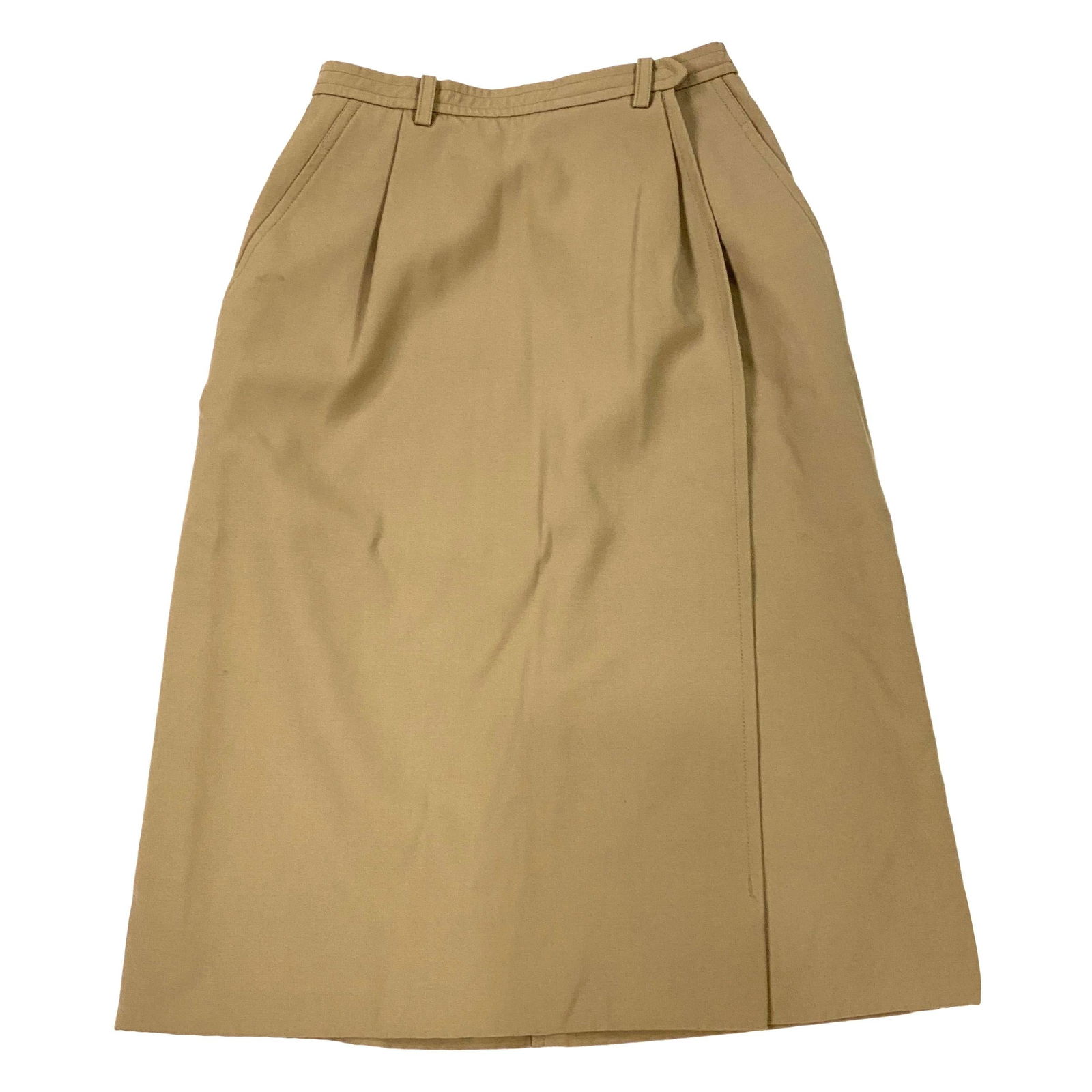 Yves Saint Laurent Rive Gauche Paris Brown Skirt, Size 36: Product details: The skirt is made out of 100% wool, it features wrap around design and pockets on each side and mid length. Reserve: $312.00 Shipping:Domestic: Flat-rate of $85.99 to