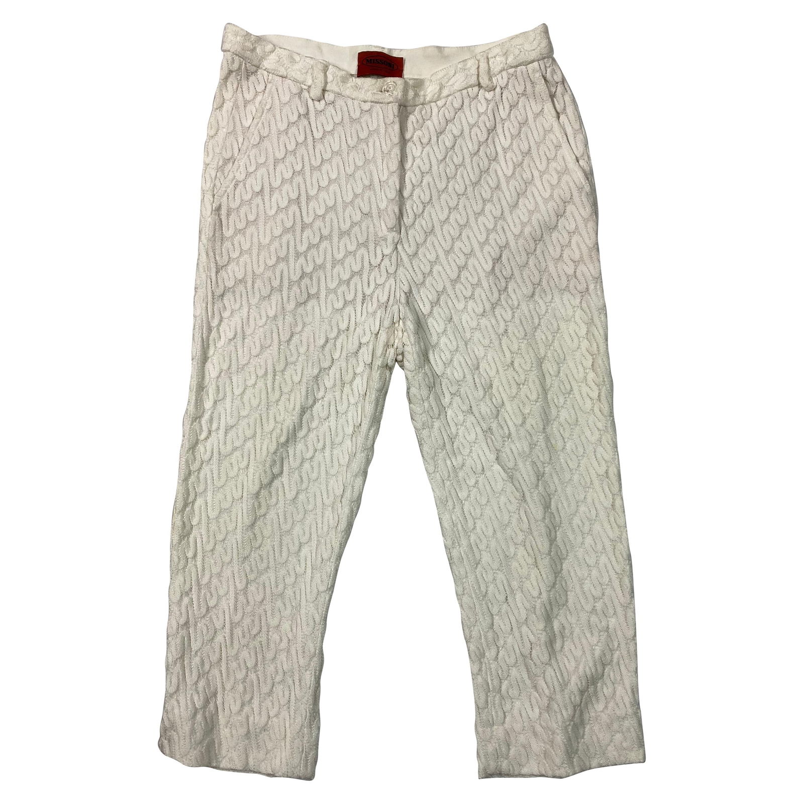 Vintage Missoni White Capri Pants - 7