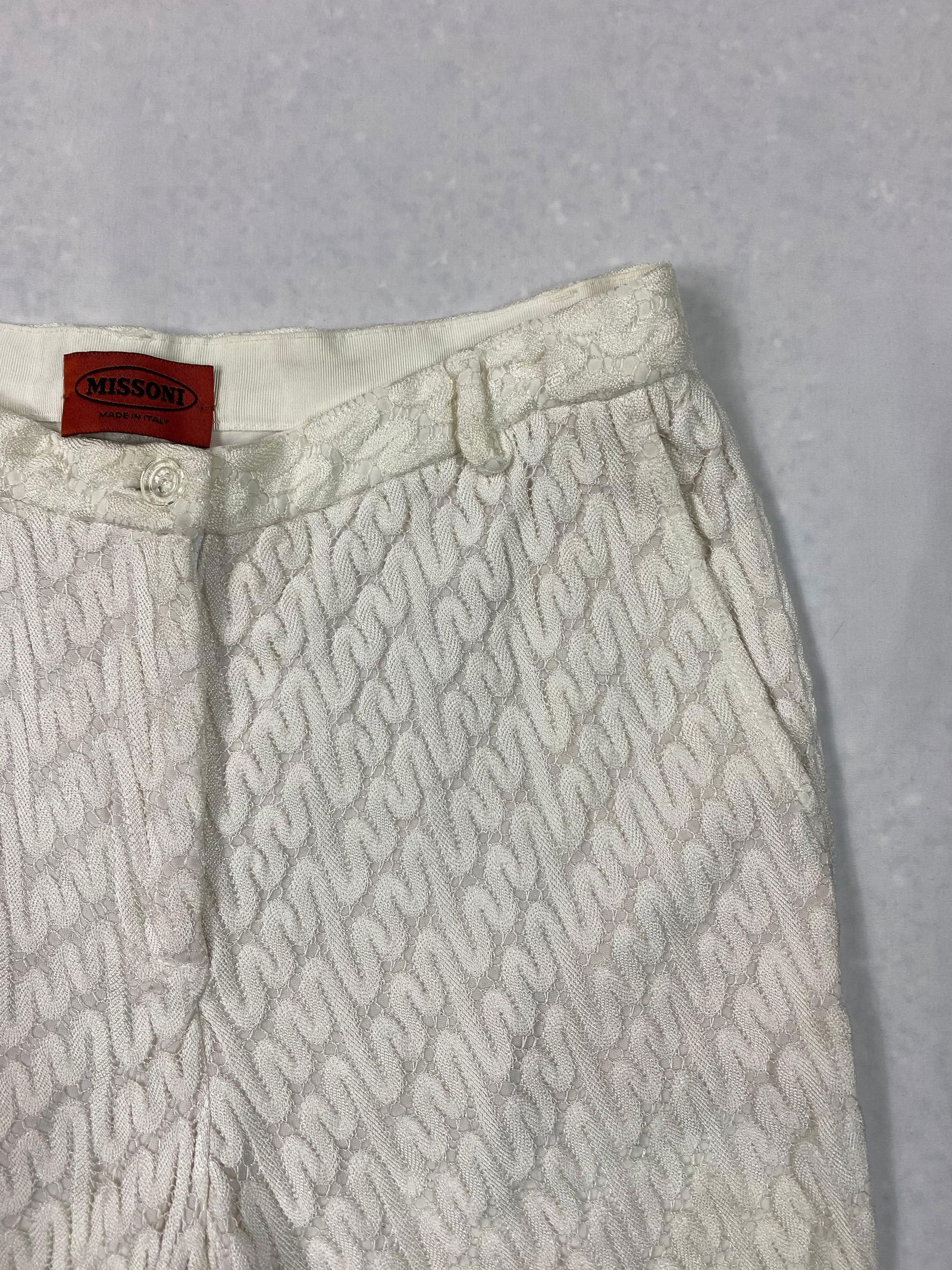 Vintage Missoni White Capri Pants - 9