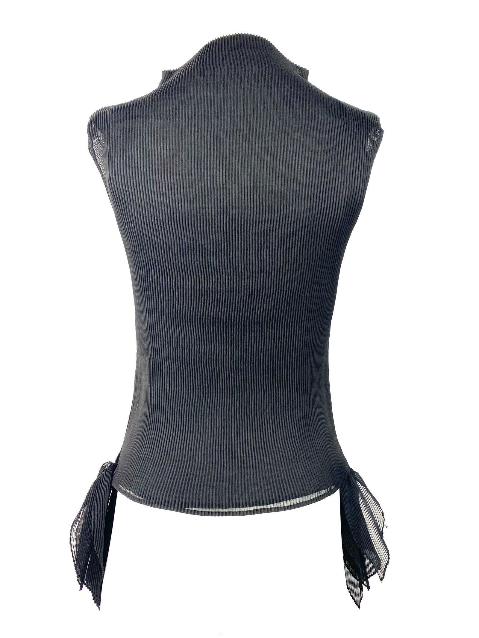 Issey Miyake Black Sleeveless Top Size 2 - 12